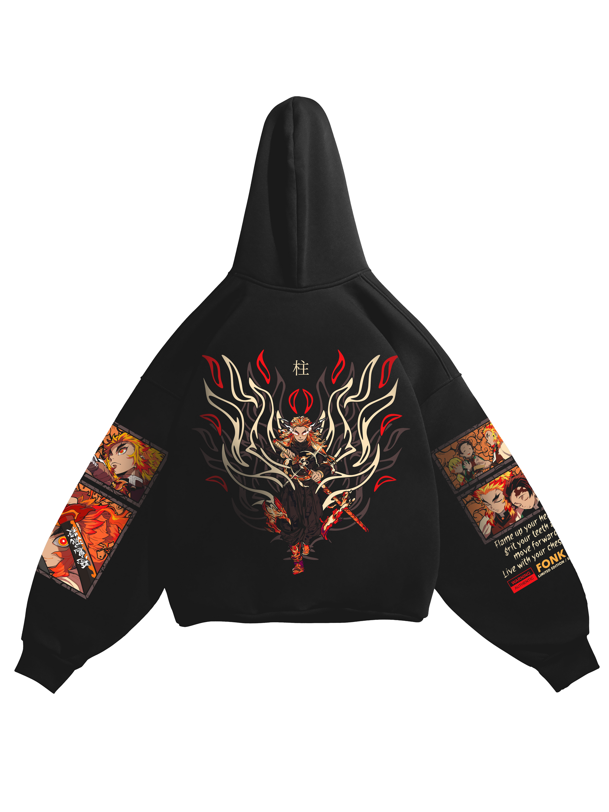 Hoodie Rengoku  - Demon Slayer anime, unisex, black