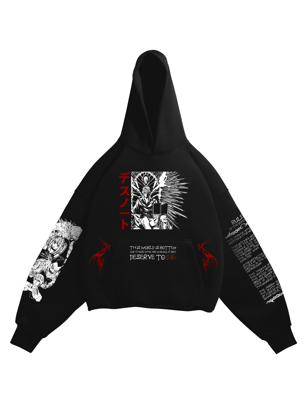 Hoodie Ryuk - Death Notel anime, unisex, black