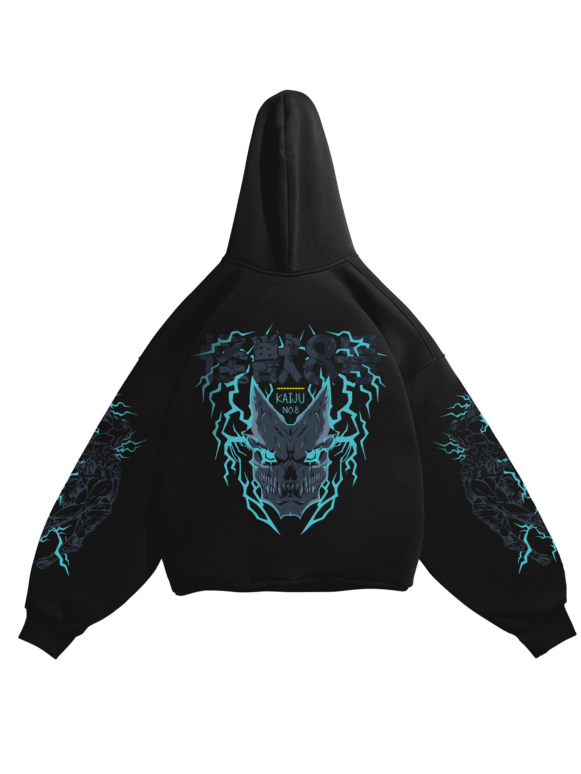 Hoodie Kafka Hibino - Kaiju №8 anime, unisex, black