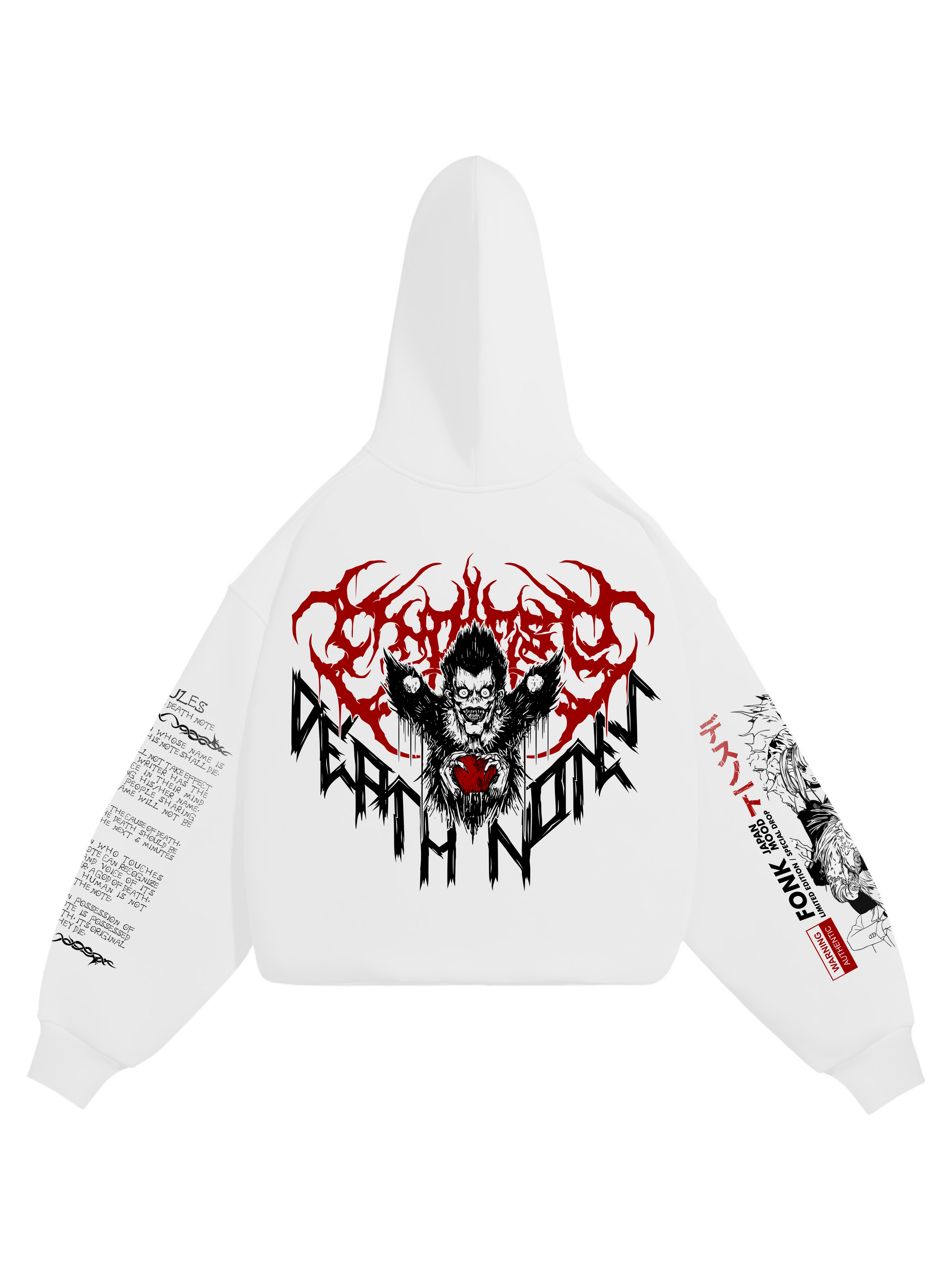 Hoodie Ryuk - Death Notel anime, unisex, white