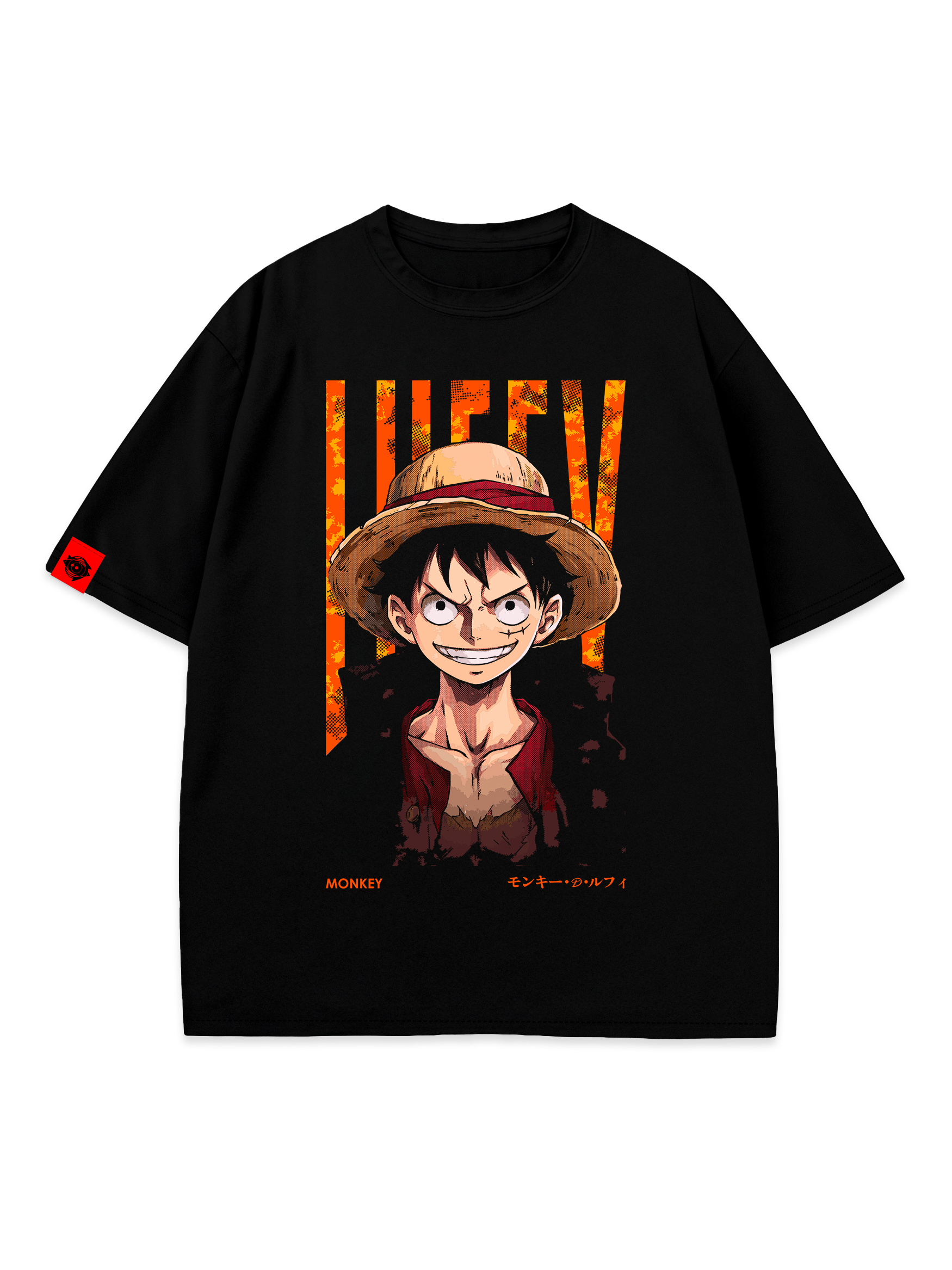 T-SHIRT Luffy - One Piece anime, unisex, black