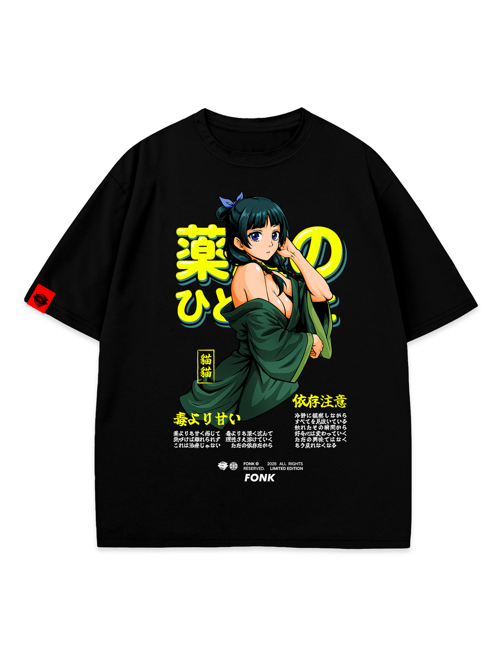 T-SHIRT Dose of Mao - Apothecary Diaries anime, unisex, black