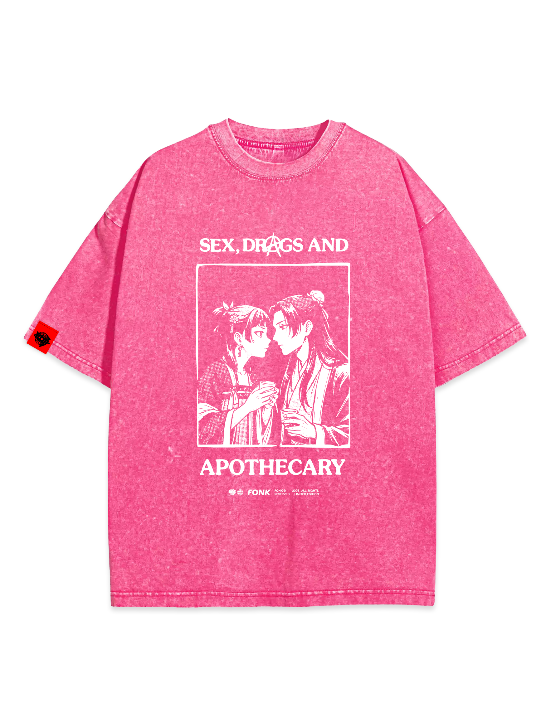 T-SHIRT Sex, Drugs and Apothecary - Apothecary Diaries anime, unisex, marble pink