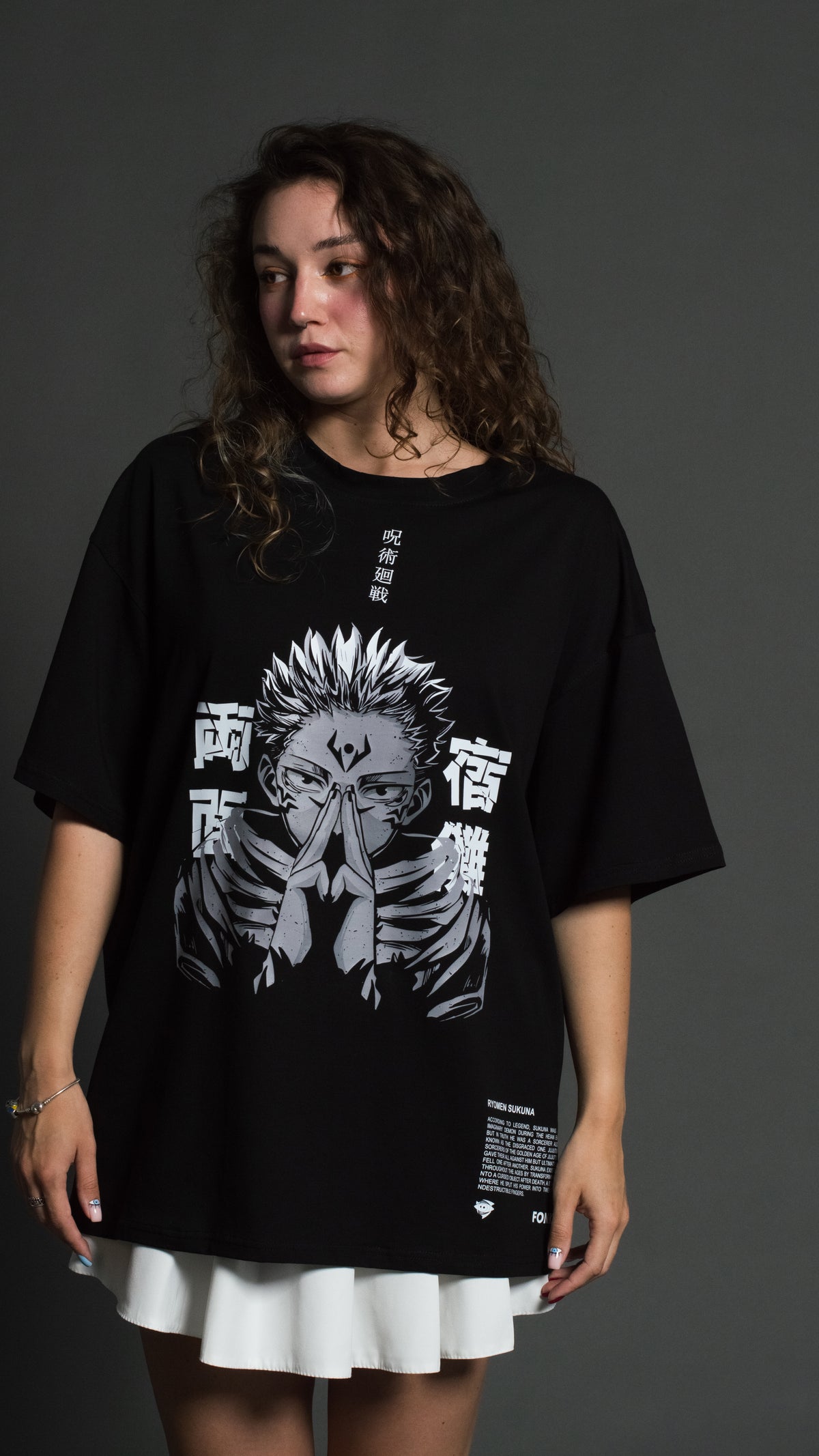 T-SHIRT Sukuna - Jujutsu Kaisen anime, unisex, black