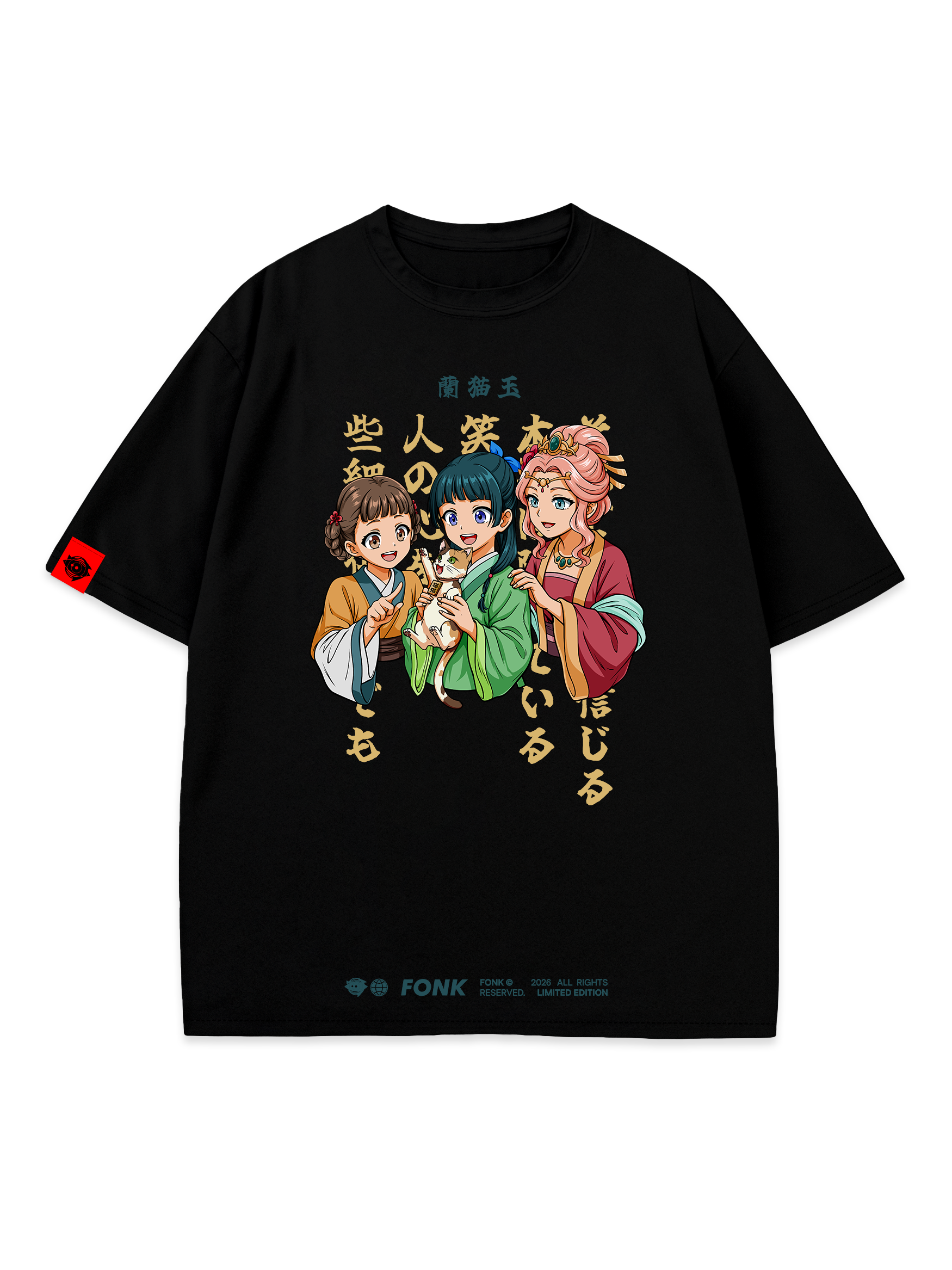 T-SHIRT Inner Palace - Apothecary Diaries anime, unisex, black