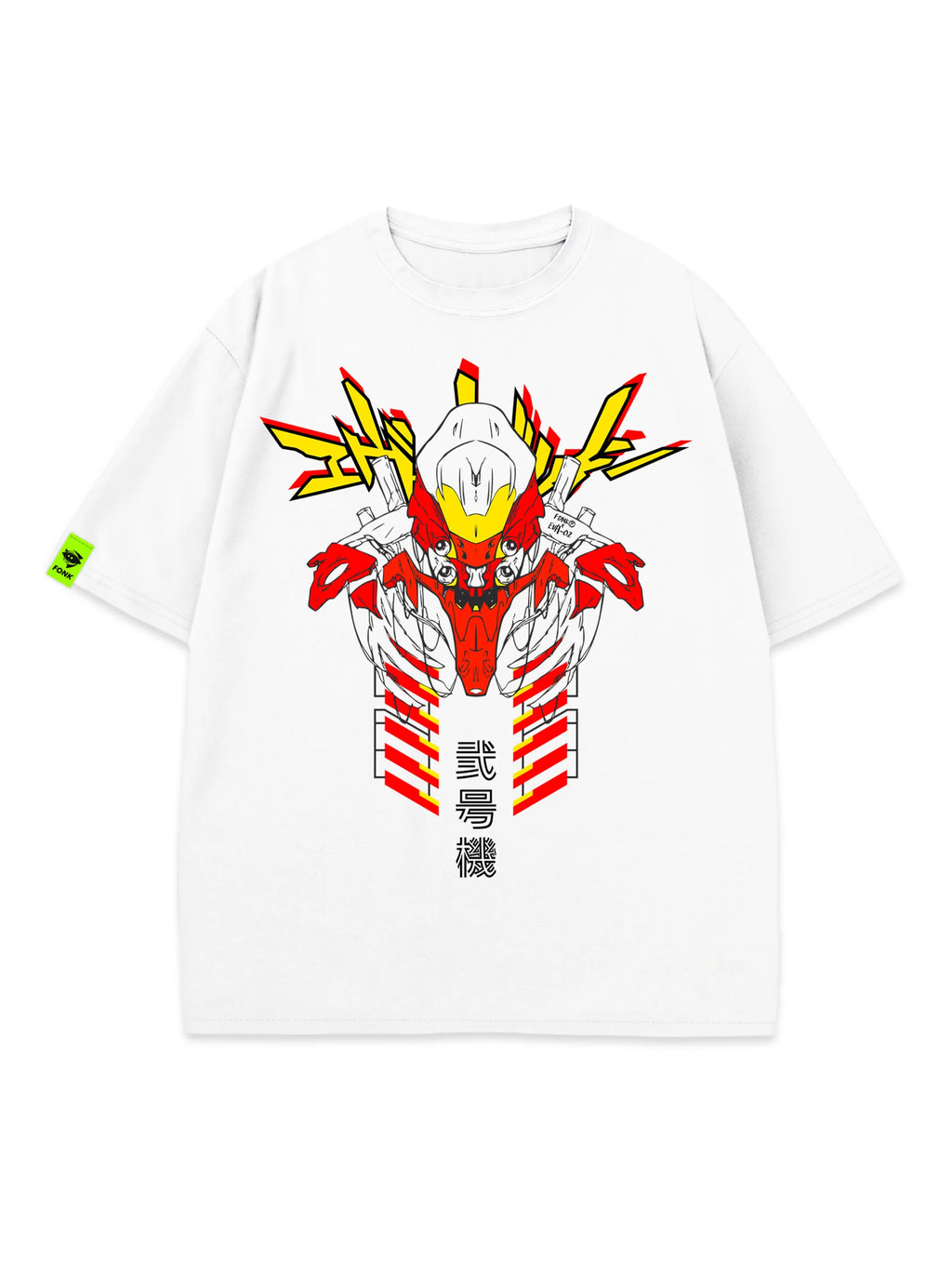 T-SHIRT Eva-02 - Evangelion anime, unisex, white