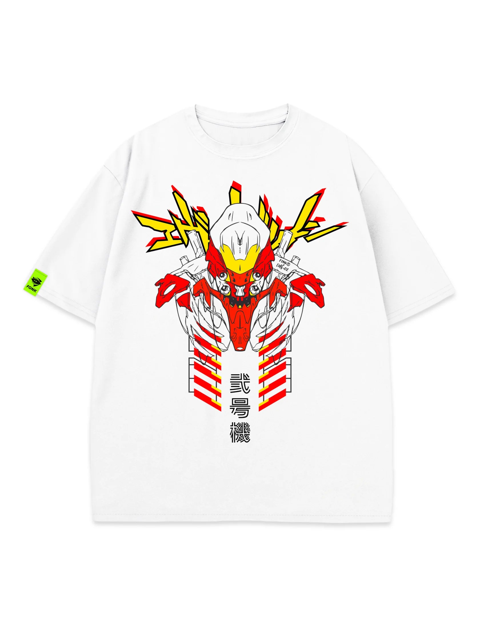 T-SHIRT Eva-02 - Evangelion anime, unisex, white