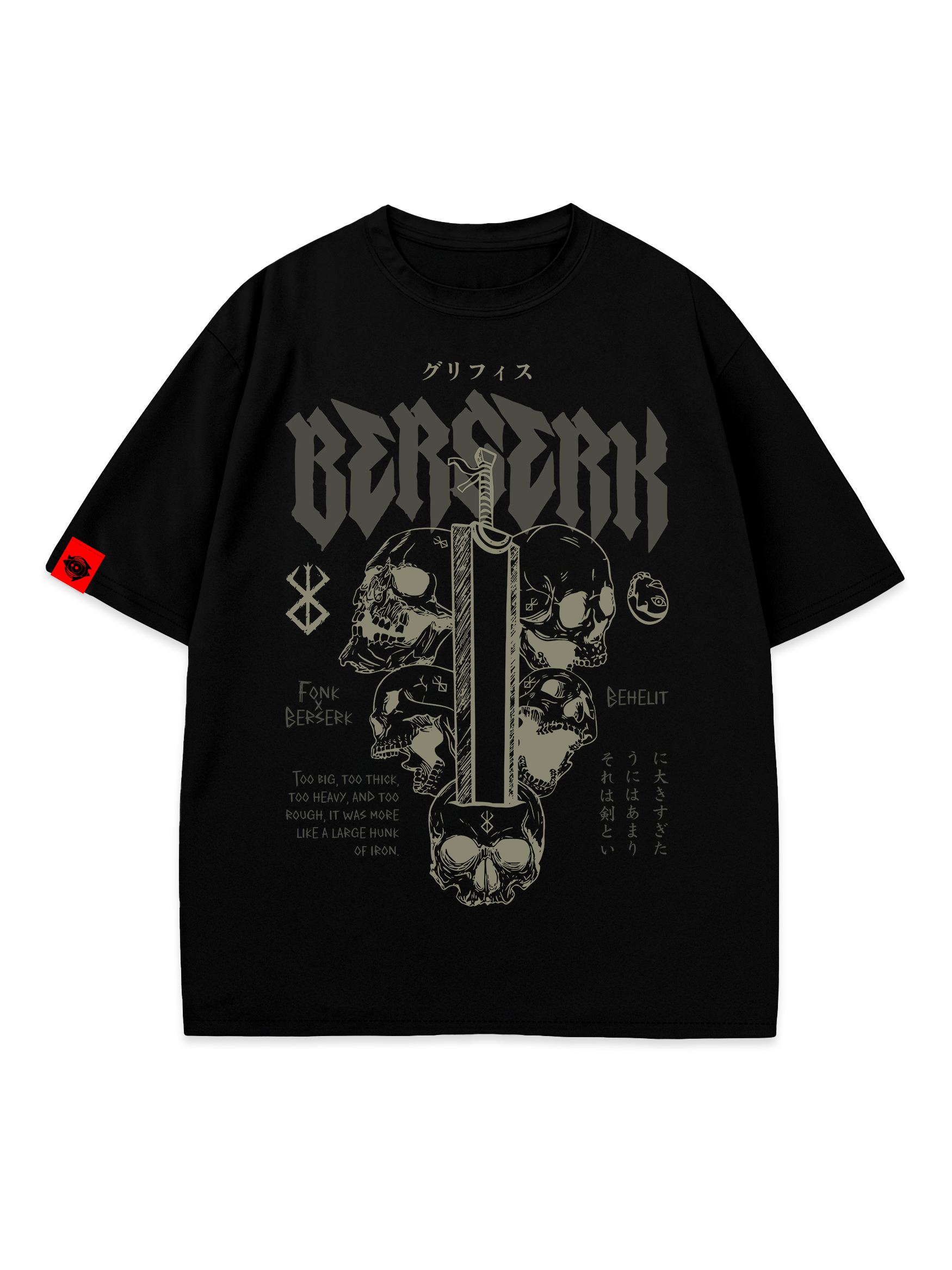 T-SHIRT Berserk - Berserk anime, unisex, black