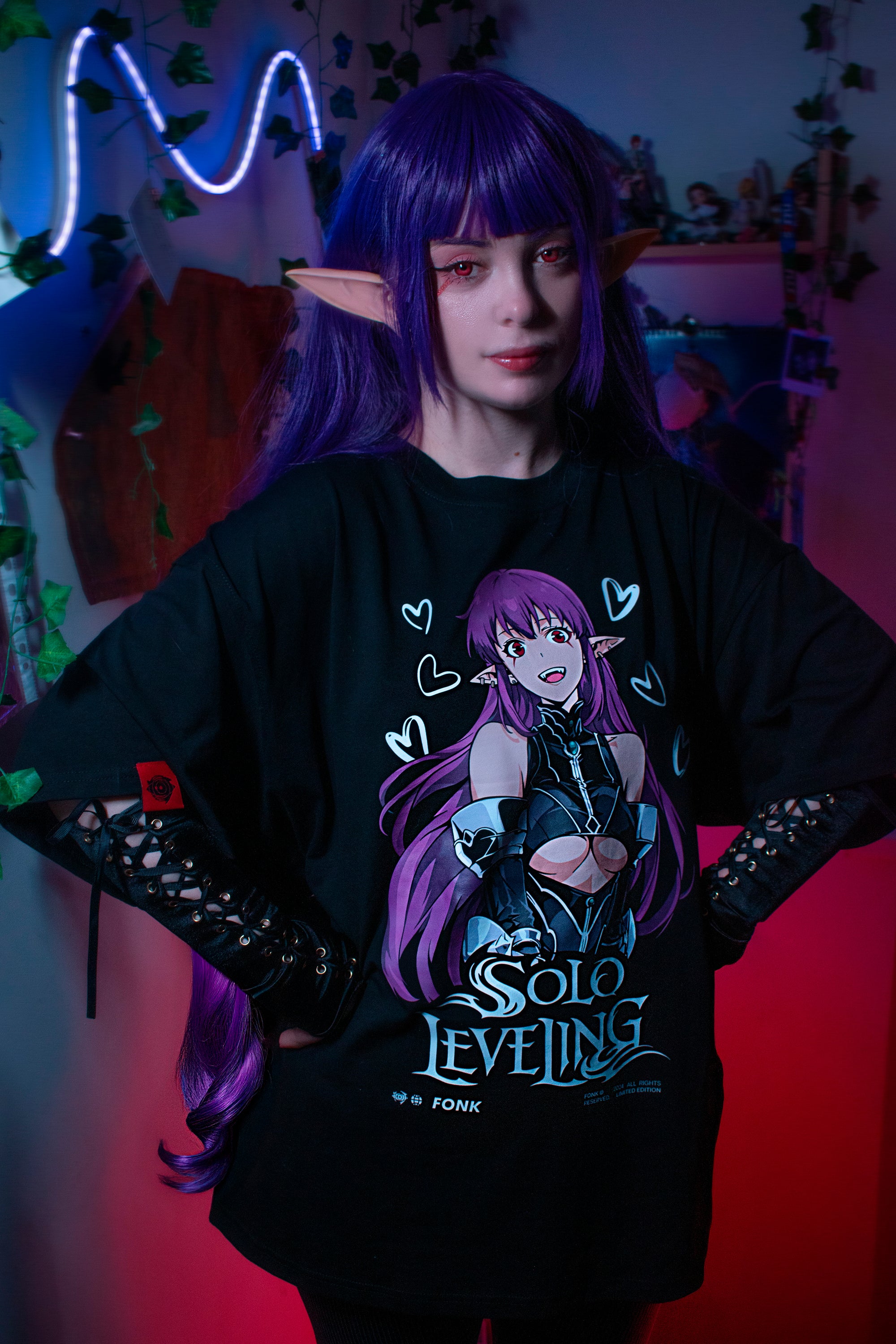 T-SHIRT Esil Radiru - Solo Leveling anime, unisex, black