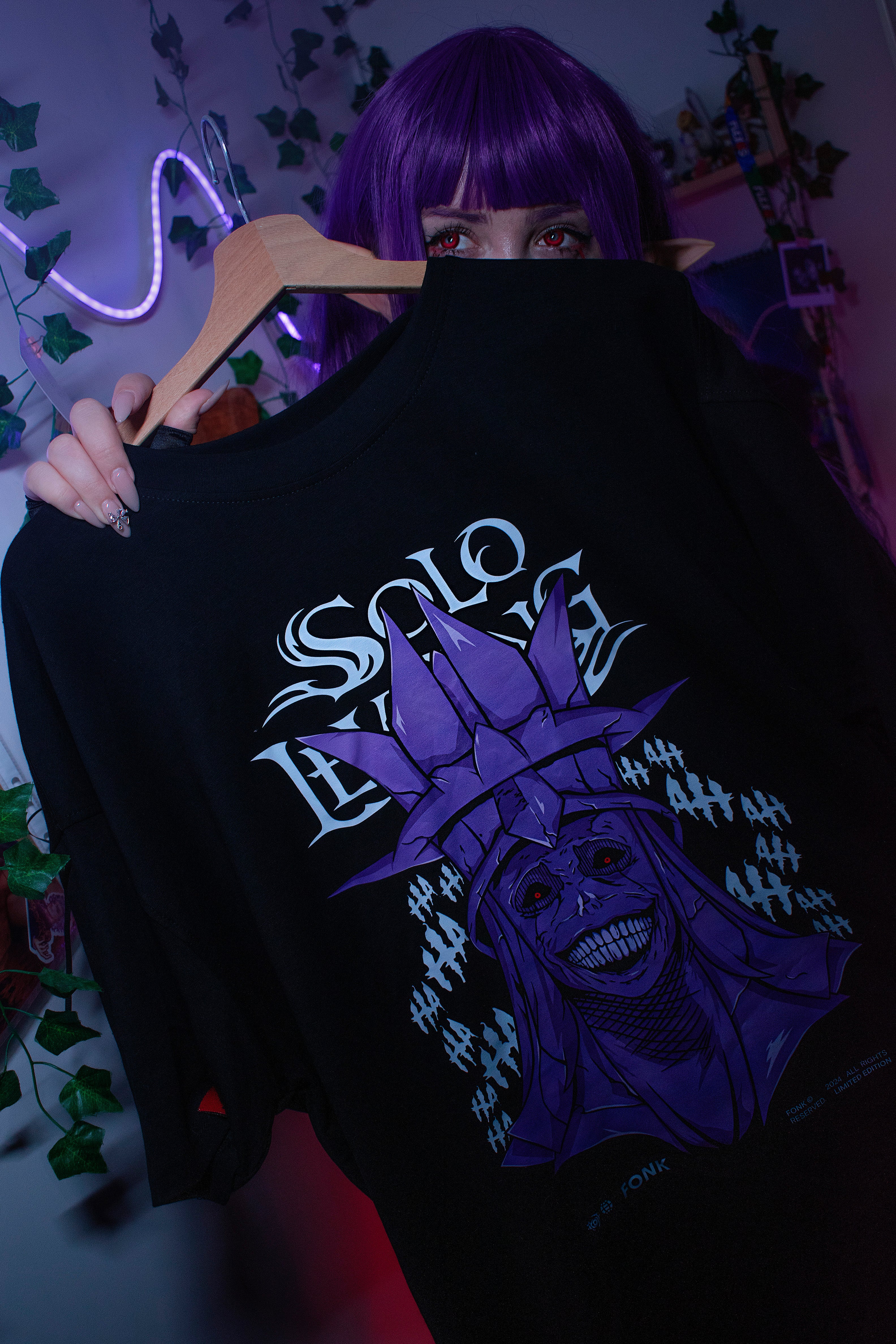 T-SHIRT Statue of God - Solo Leveling anime, unisex, black