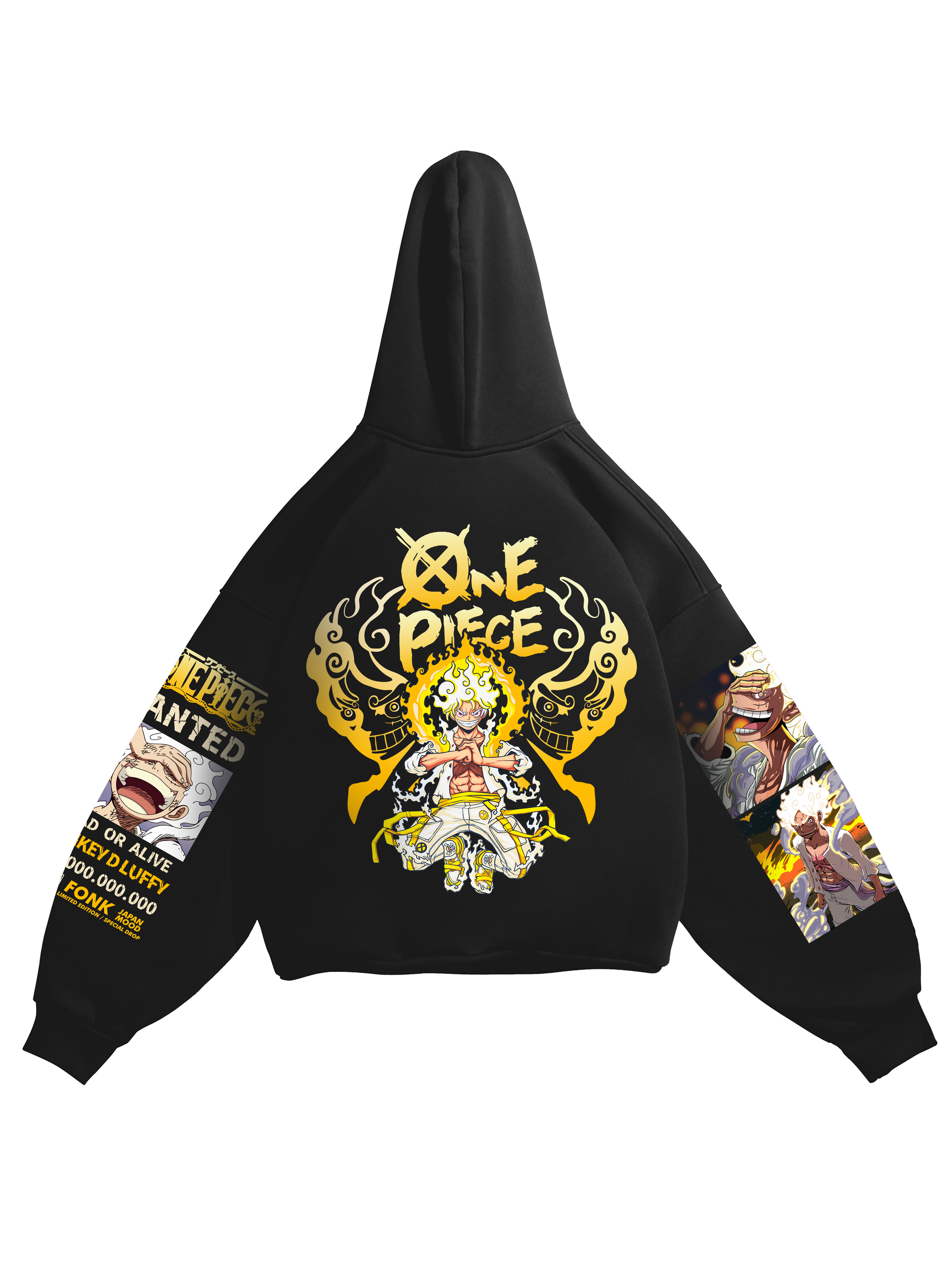 Hoodie Luffy - One Piece anime, unisex, black