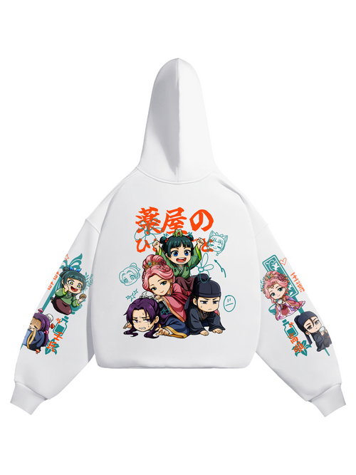 Hoodie Chibi Diaries - Apothecary Diaries anime, unisex, white