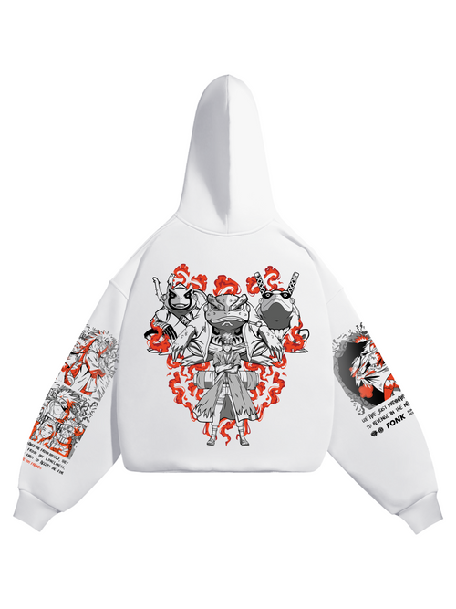 Hoodie Naruto Uzumaki - Naruto anime, unisex, white