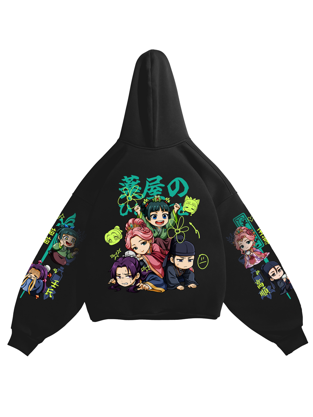 Hoodie Chibi Diaries - Apothecary Diaries anime, unisex, black
