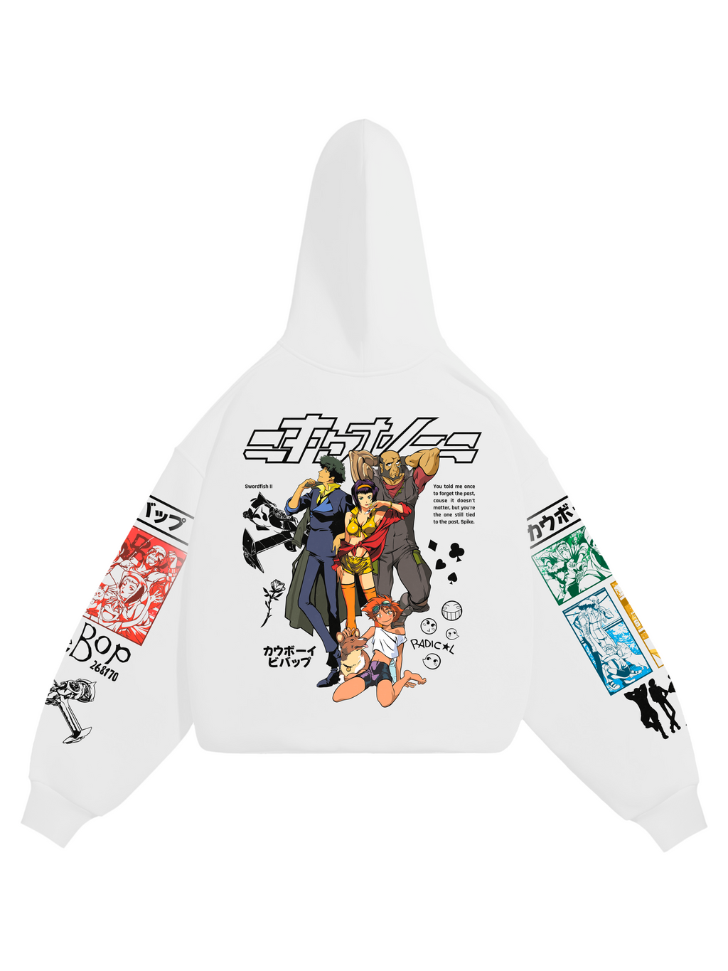 Hoodie Tank - Cowboy Bebop anime, unisex, white
