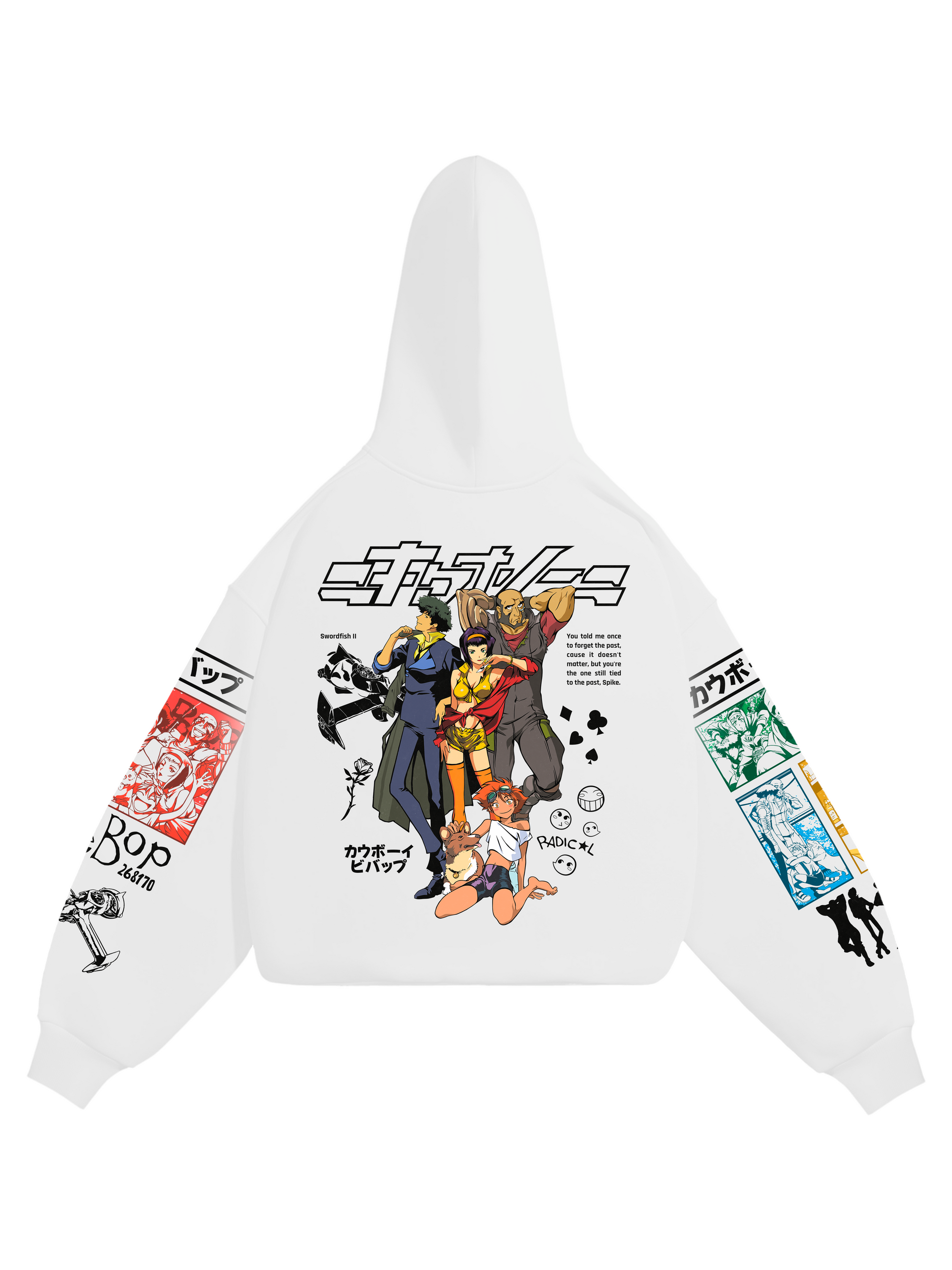 Hoodie Tank - Cowboy Bebop anime, unisex, white