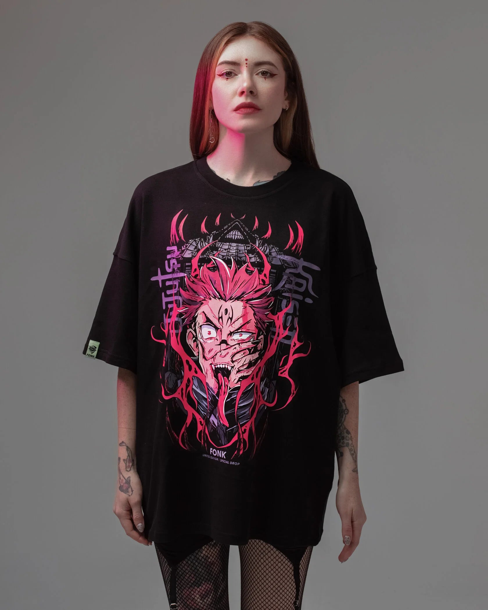 T-SHIRT Sukuna - Jujutsu Kaisen anime, unisex, black