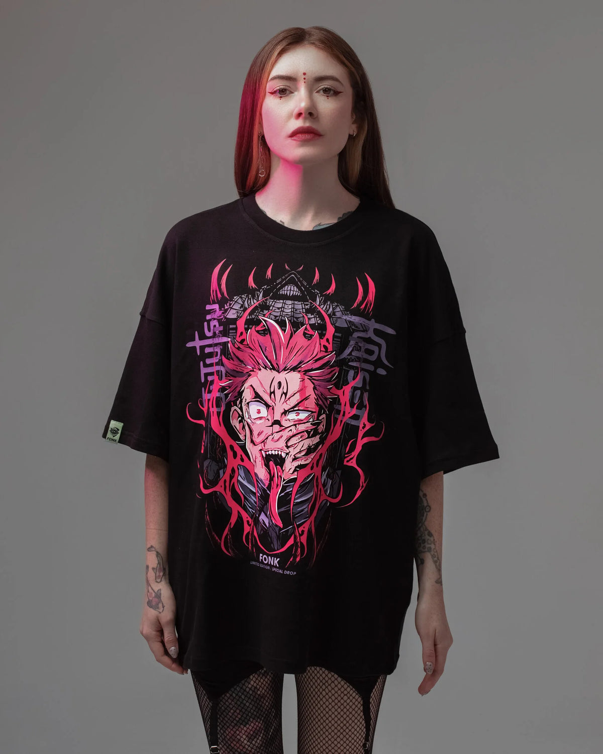 T-SHIRT Sukuna - Jujutsu Kaisen anime, unisex, black