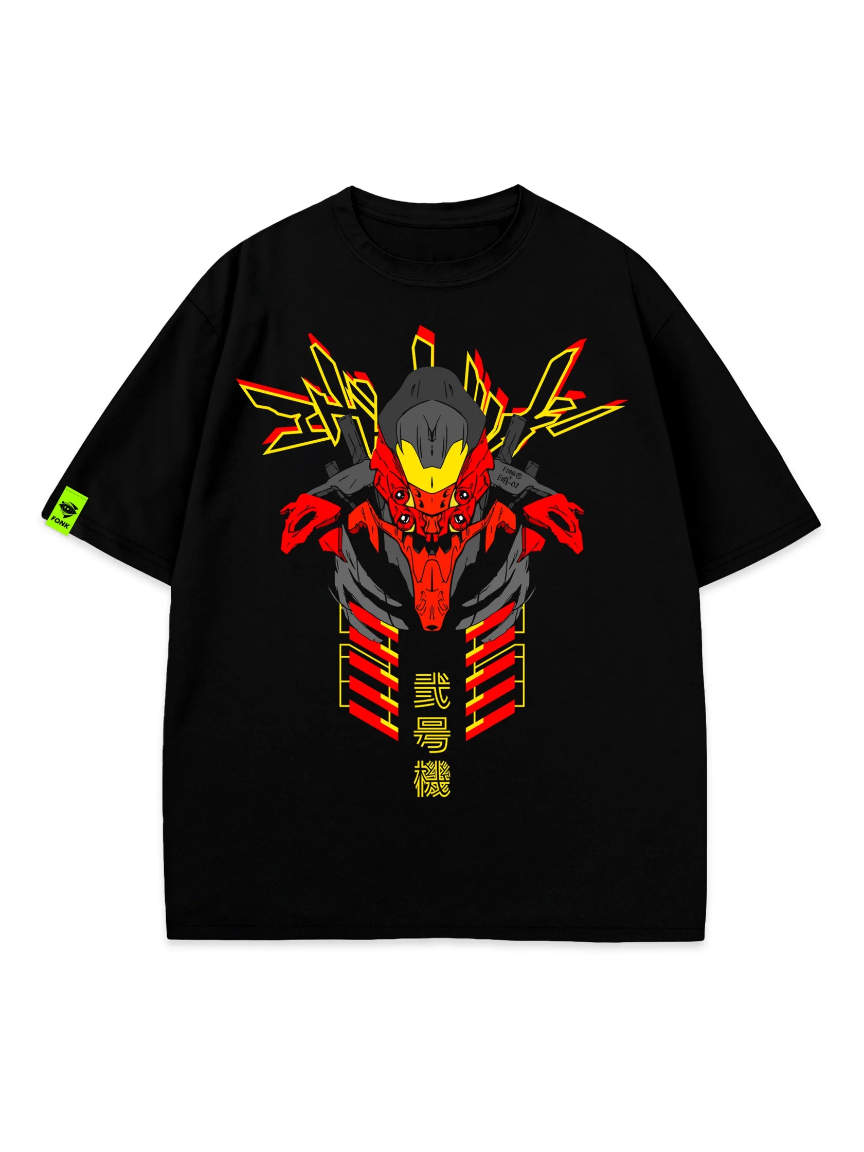 T-SHIRT Eva-02 - Evangelion anime, unisex, black