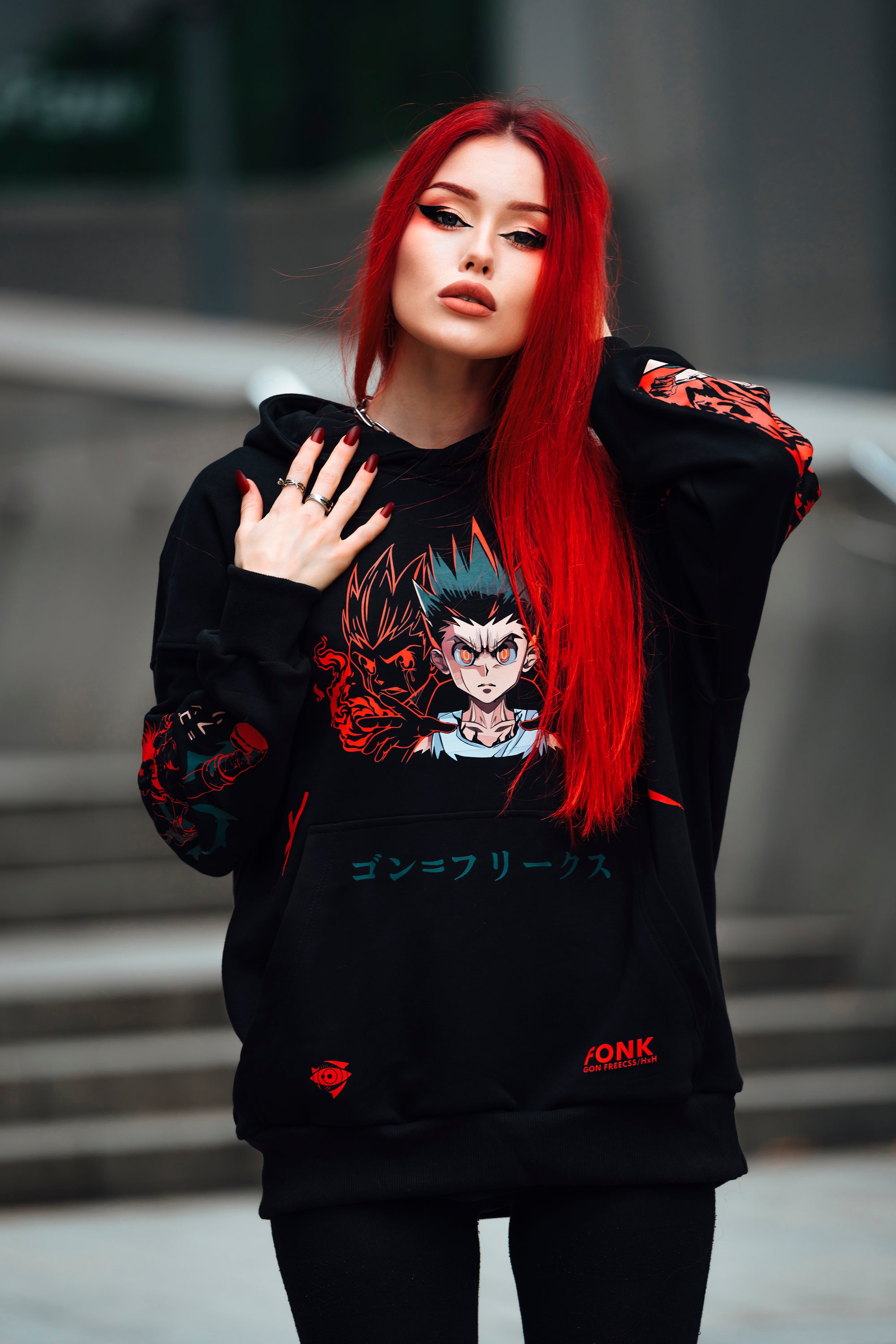 Hoodie Gon - HxH anime, unisex, black