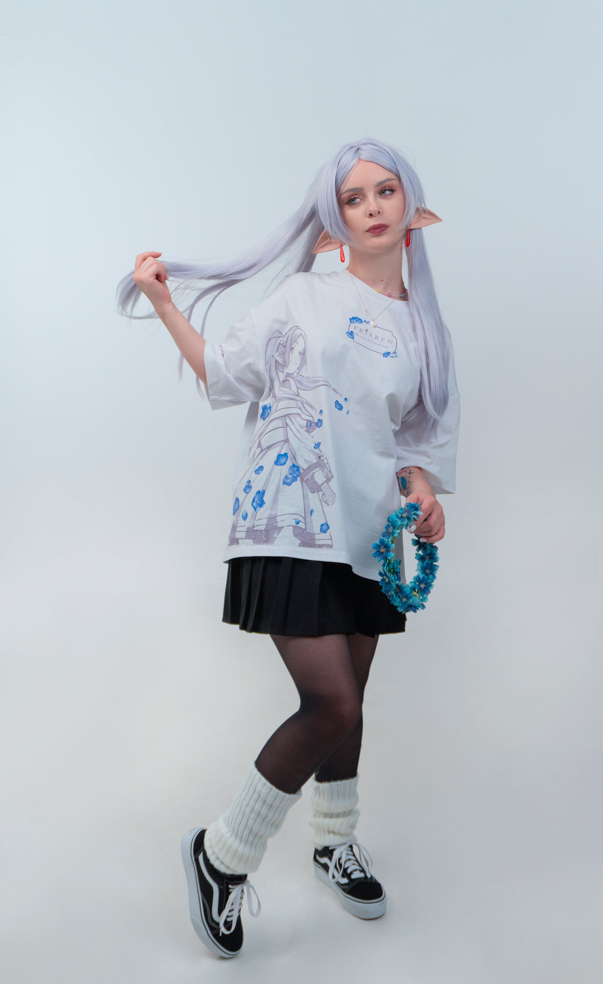 T-SHIRT Bloom - Frieren anime, unisex, white