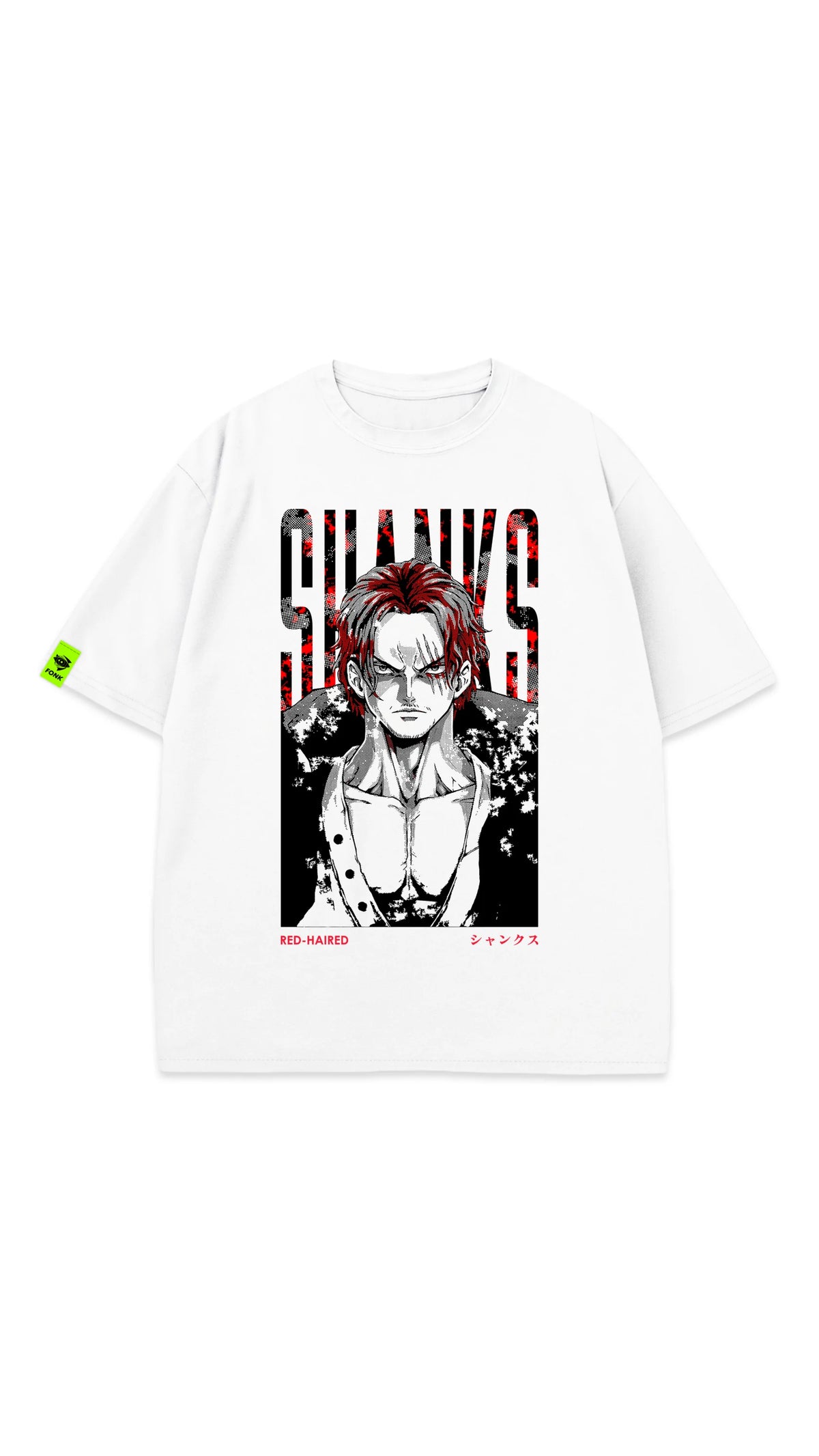 T-SHIRT Shanks - One Piece anime, unisex, white