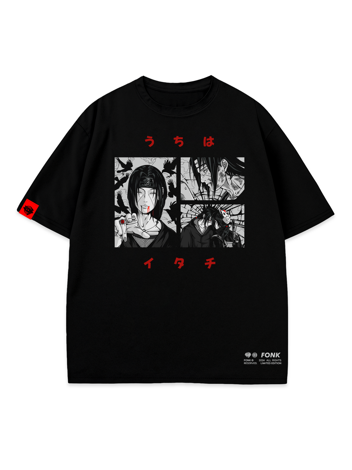 T-SHIRT Weakness - Naruto anime, unisex, black