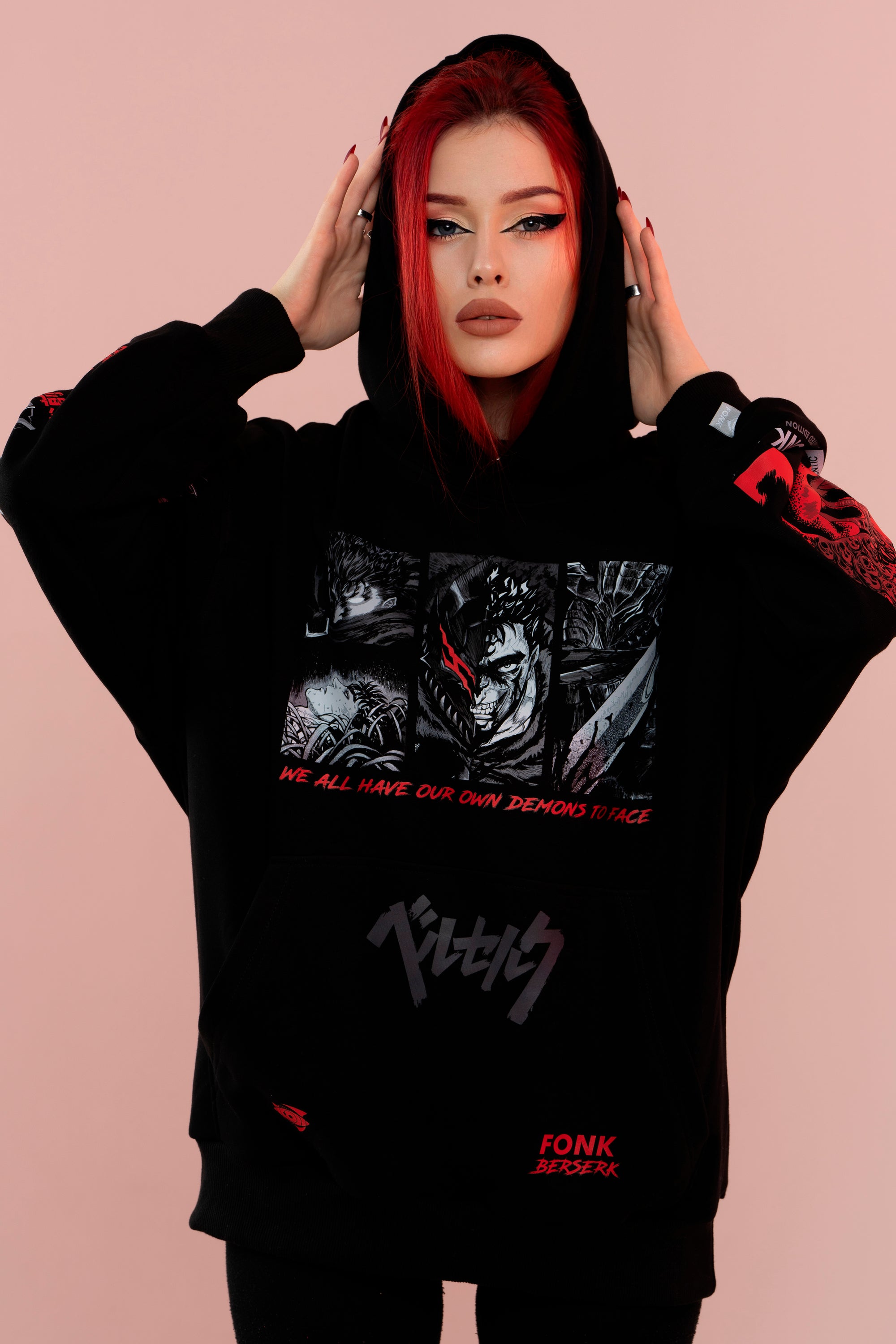 Hoodie Guts - Berserk anime, unisex, black