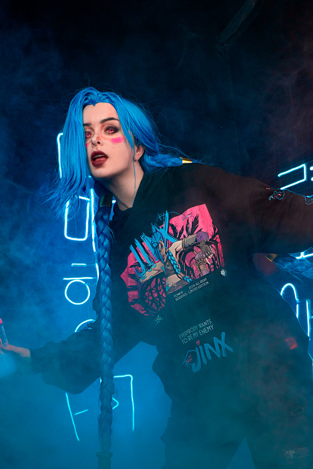 Hoodie Jinx - Arcane, unisex, black
