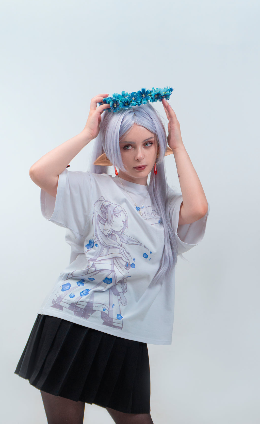 T-SHIRT Bloom - Frieren anime, unisex, white