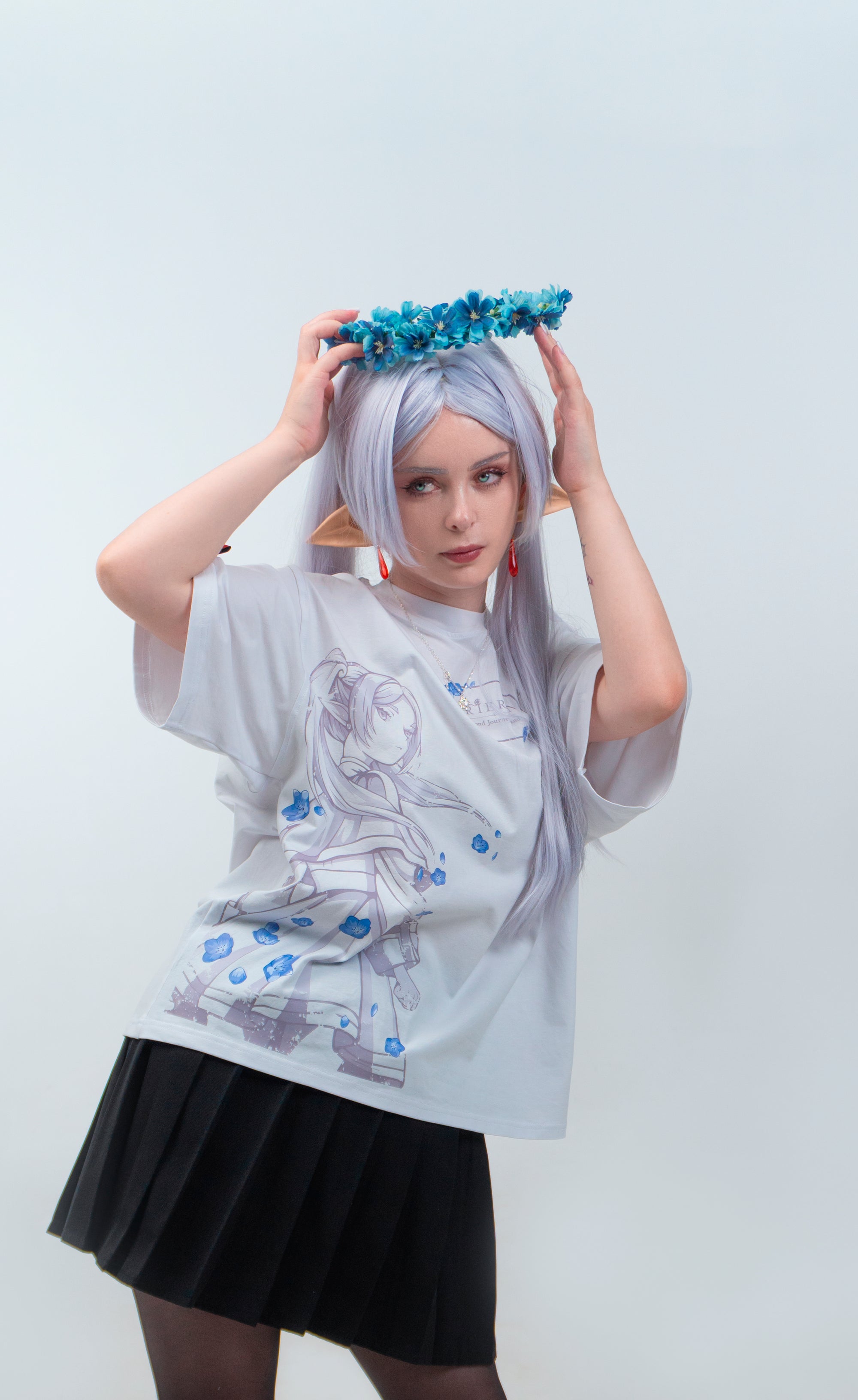 T-SHIRT Bloom - Frieren anime, unisex, white
