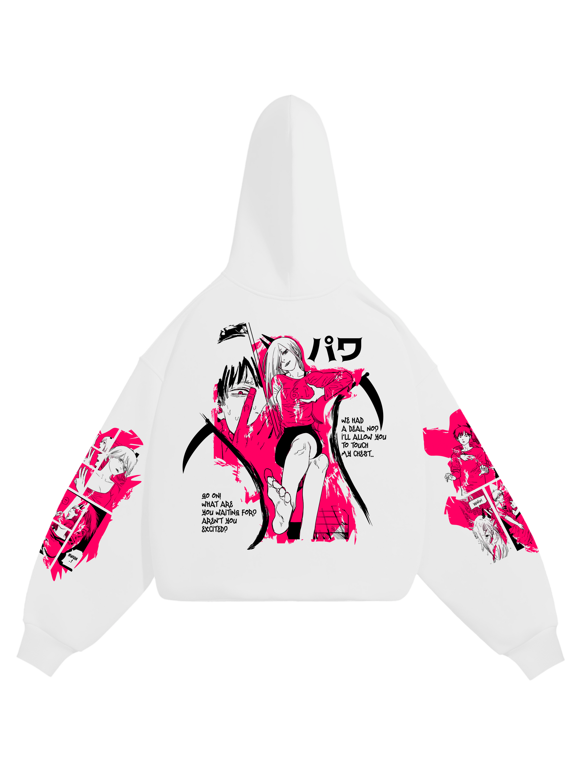 Hoodie Power - Chainsaw Man, unisex, white
