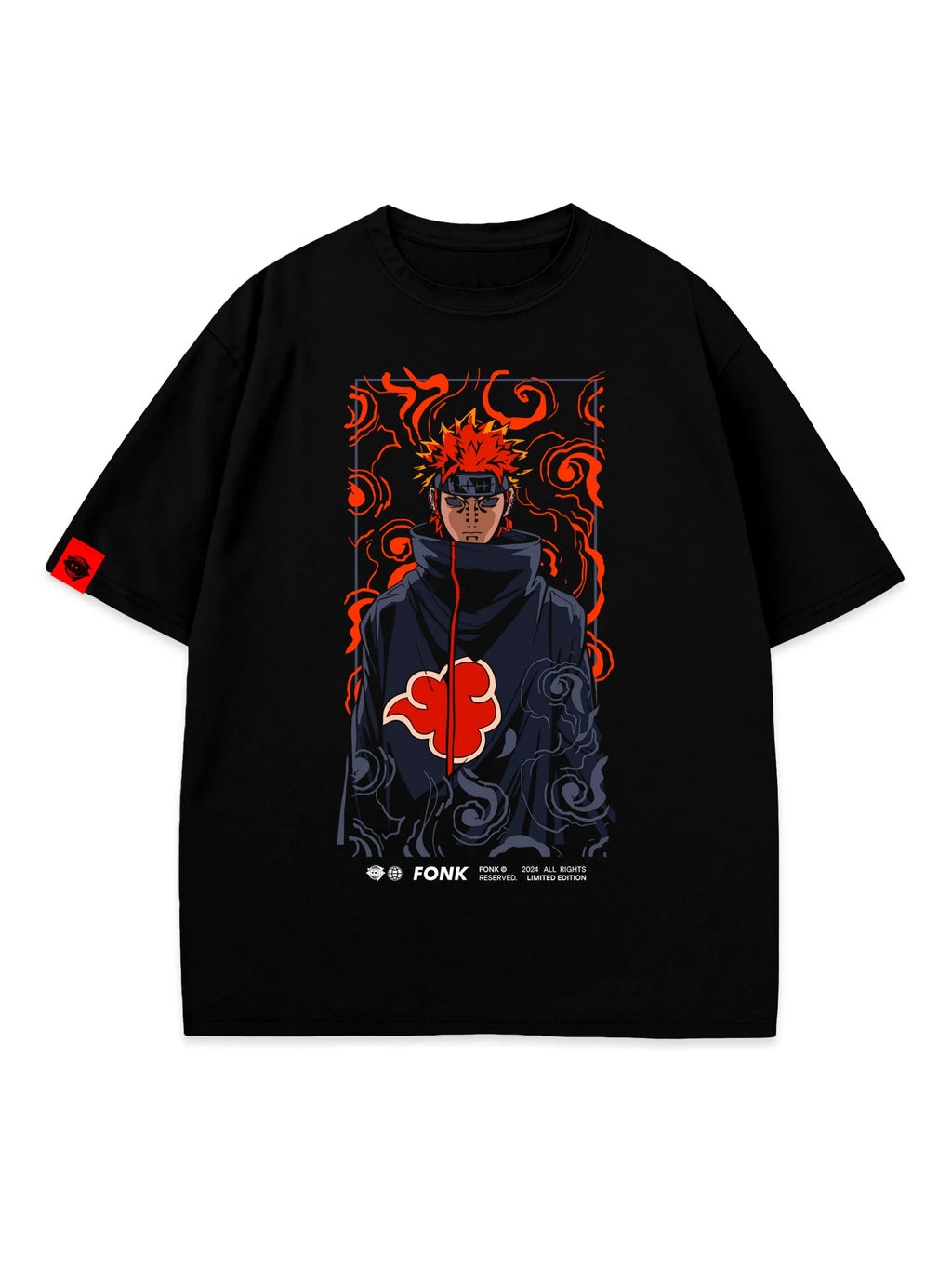 T-SHIRT Pain - Naruto anime, unisex, black