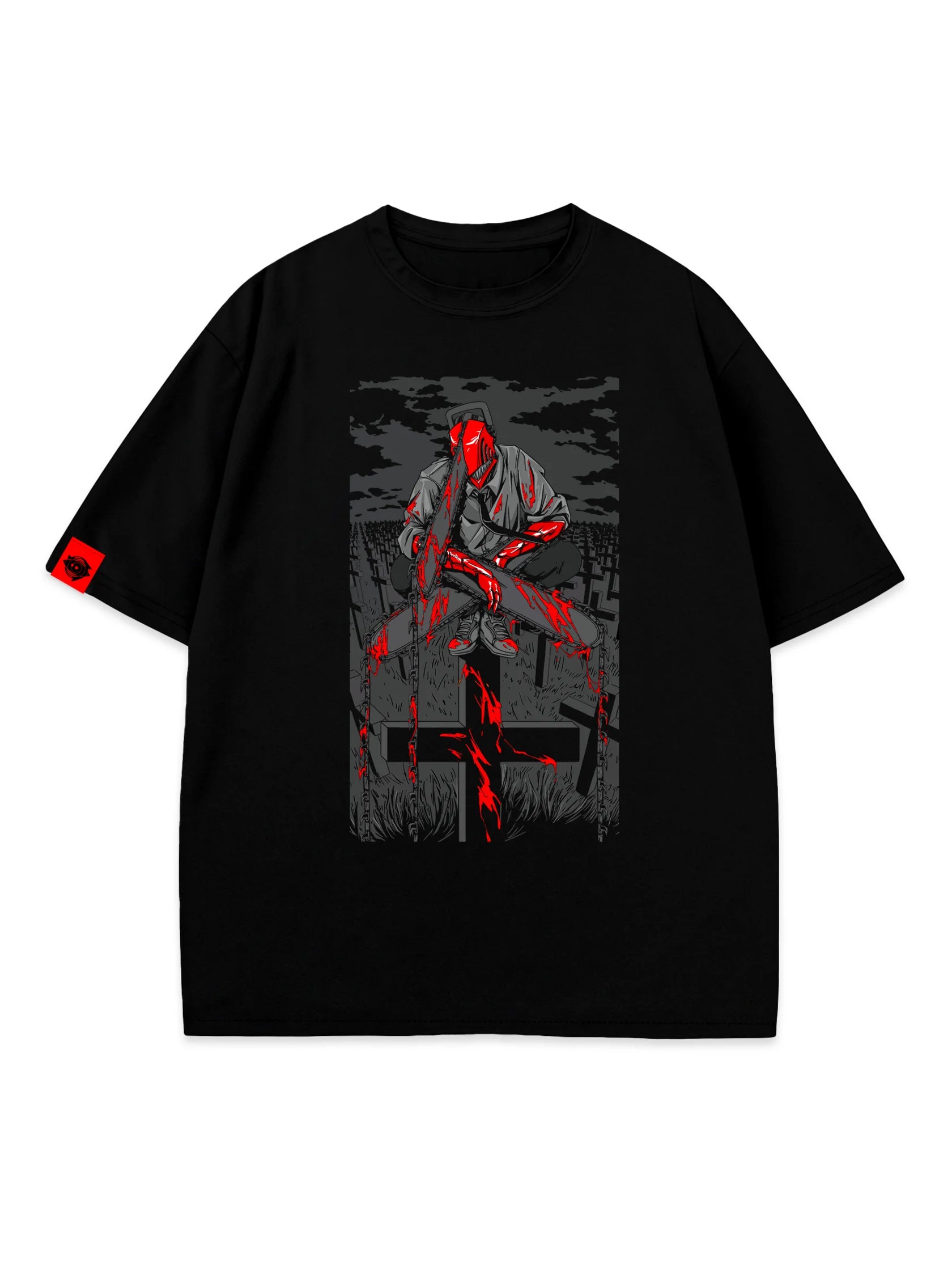 T-SHIRT Denji Chainsaw - Chainsaw Man anime, unisex, black