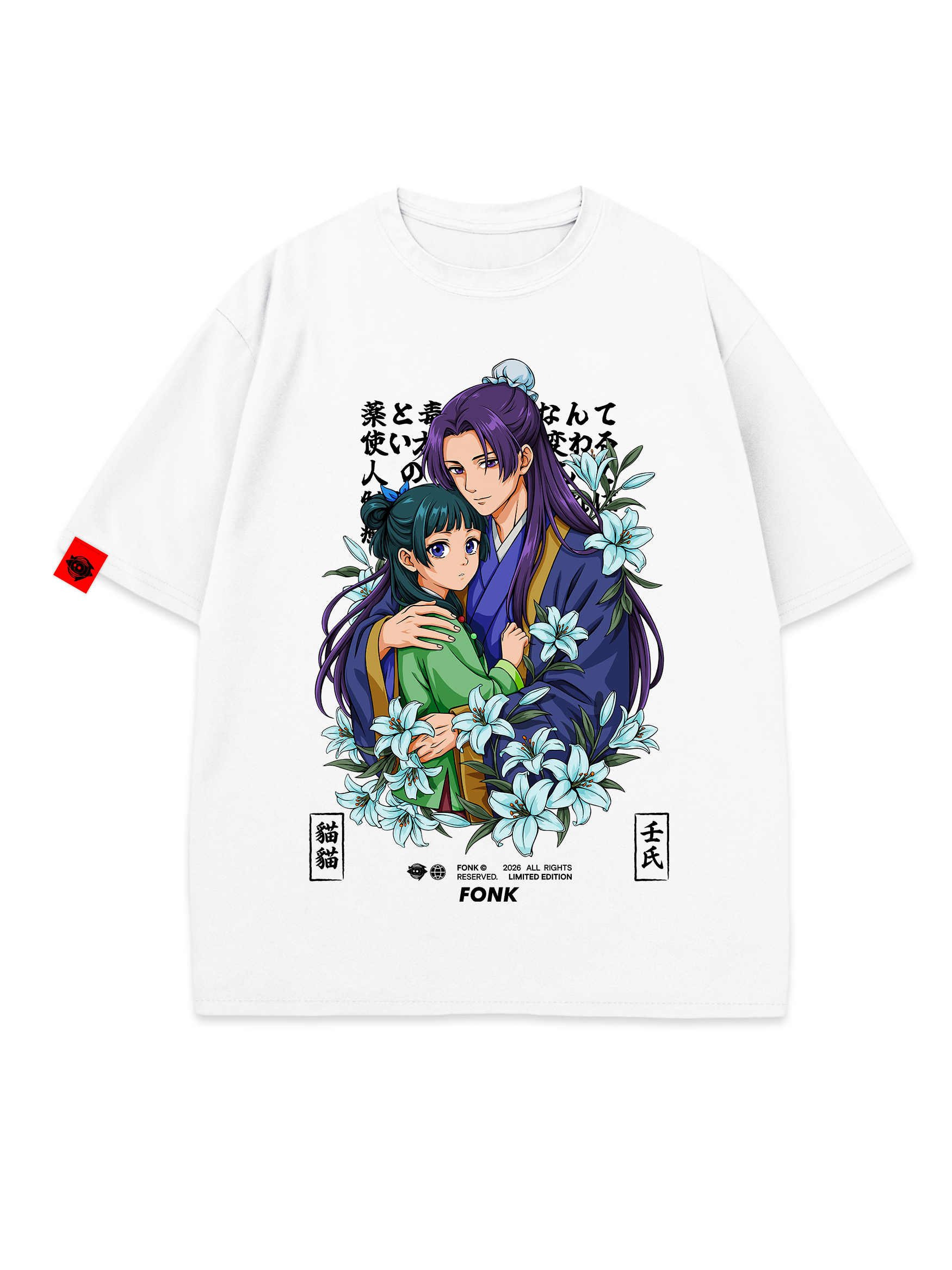 T-SHIRT Lily Bound - Apothecary Diaries anime, unisex, white