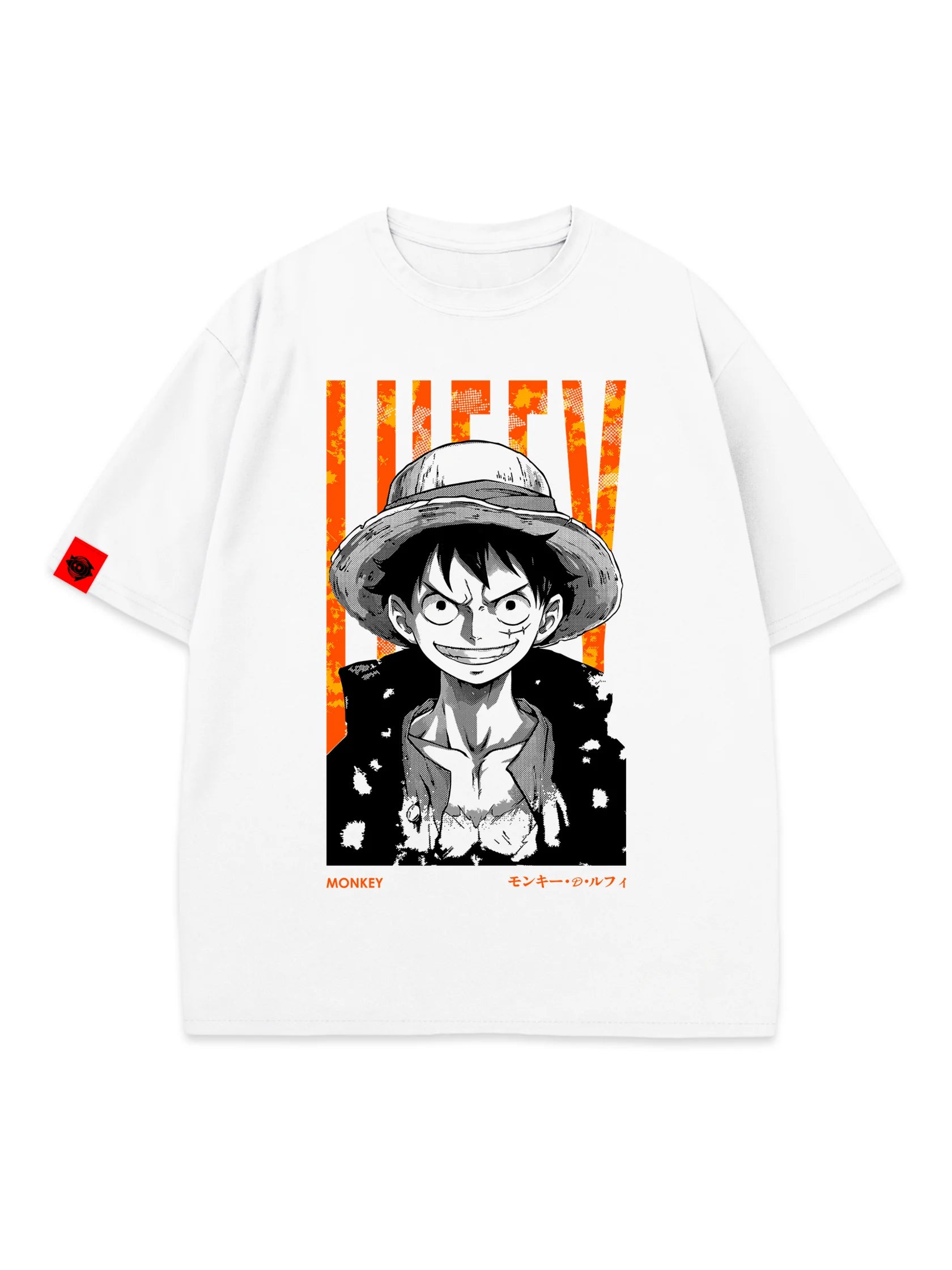 T-SHIRT Luffy - One Piece anime, unisex, white