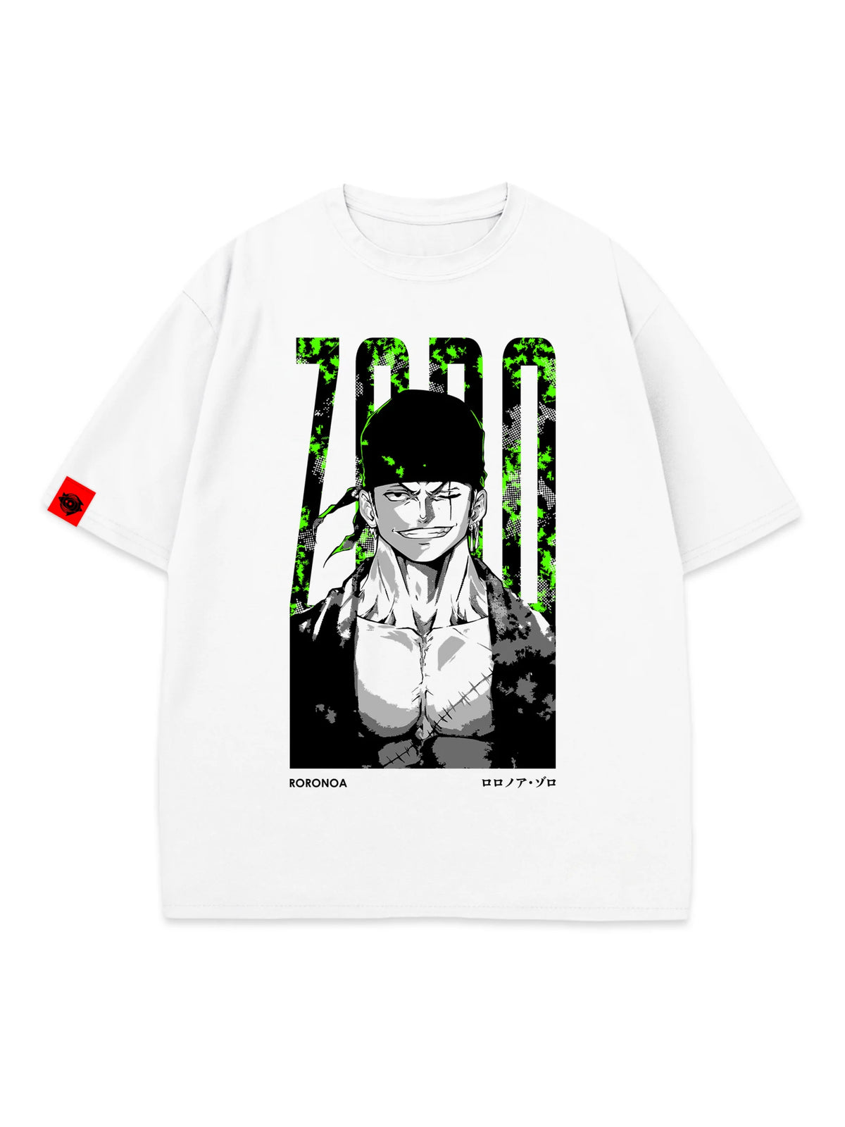 T-SHIRT Roronoa Zoro - One Piece anime, unisex, white