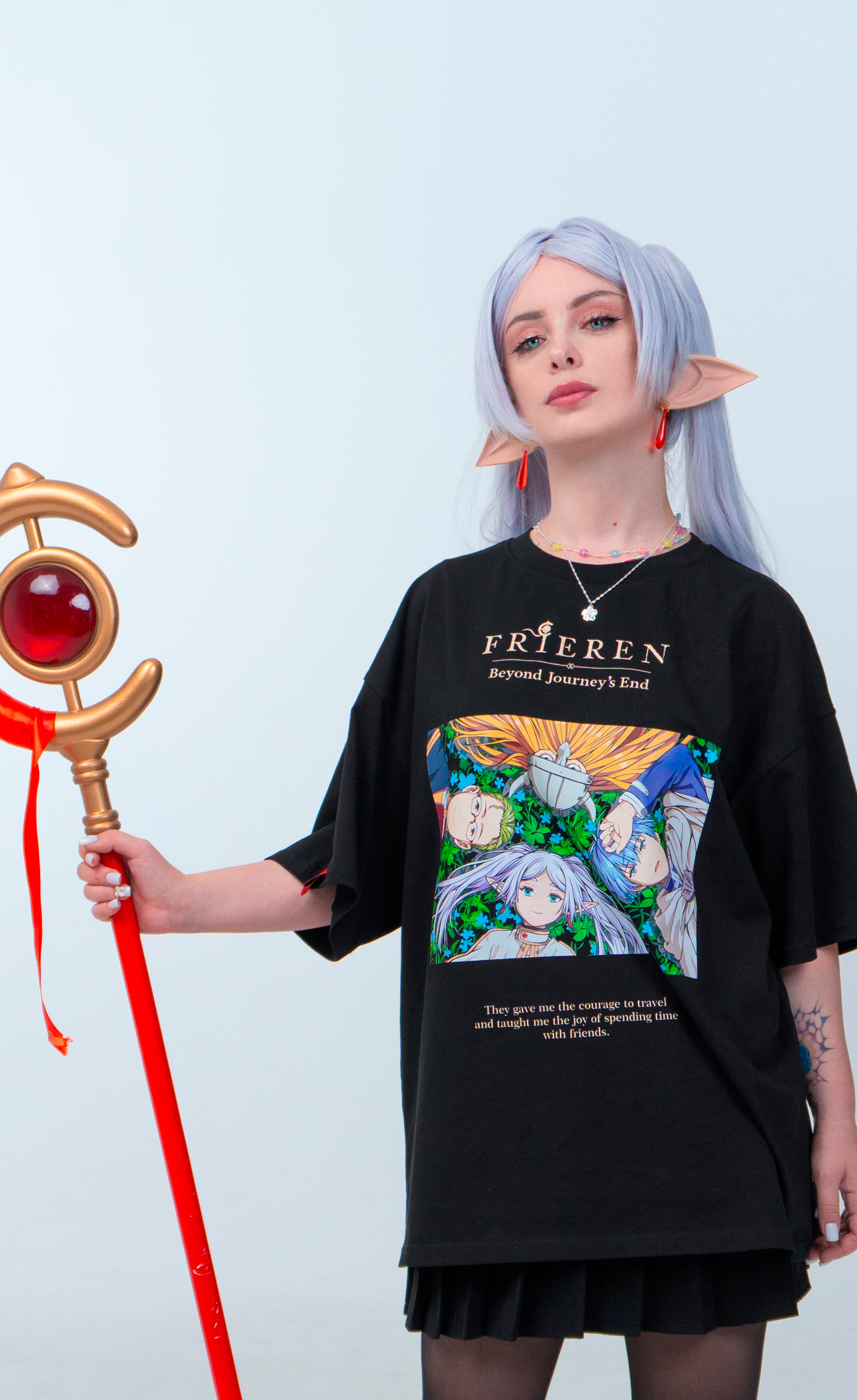 T-SHIRT Together - Frieren anime, unisex, black