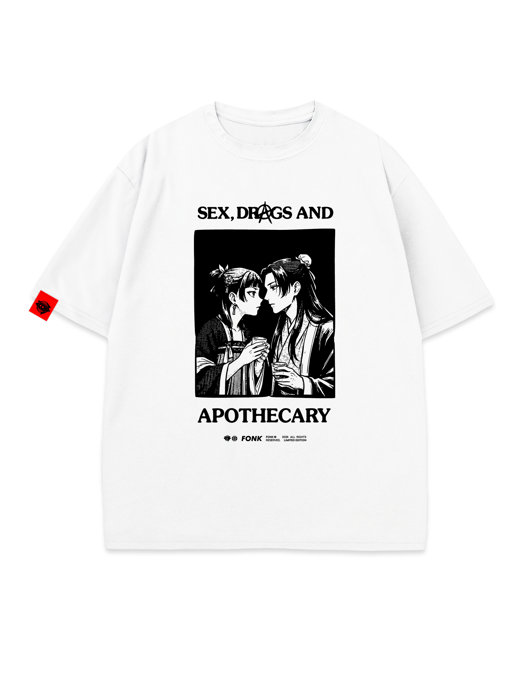 T-SHIRT Drugs and Apothecary - Apothecary Diaries anime, unisex, white