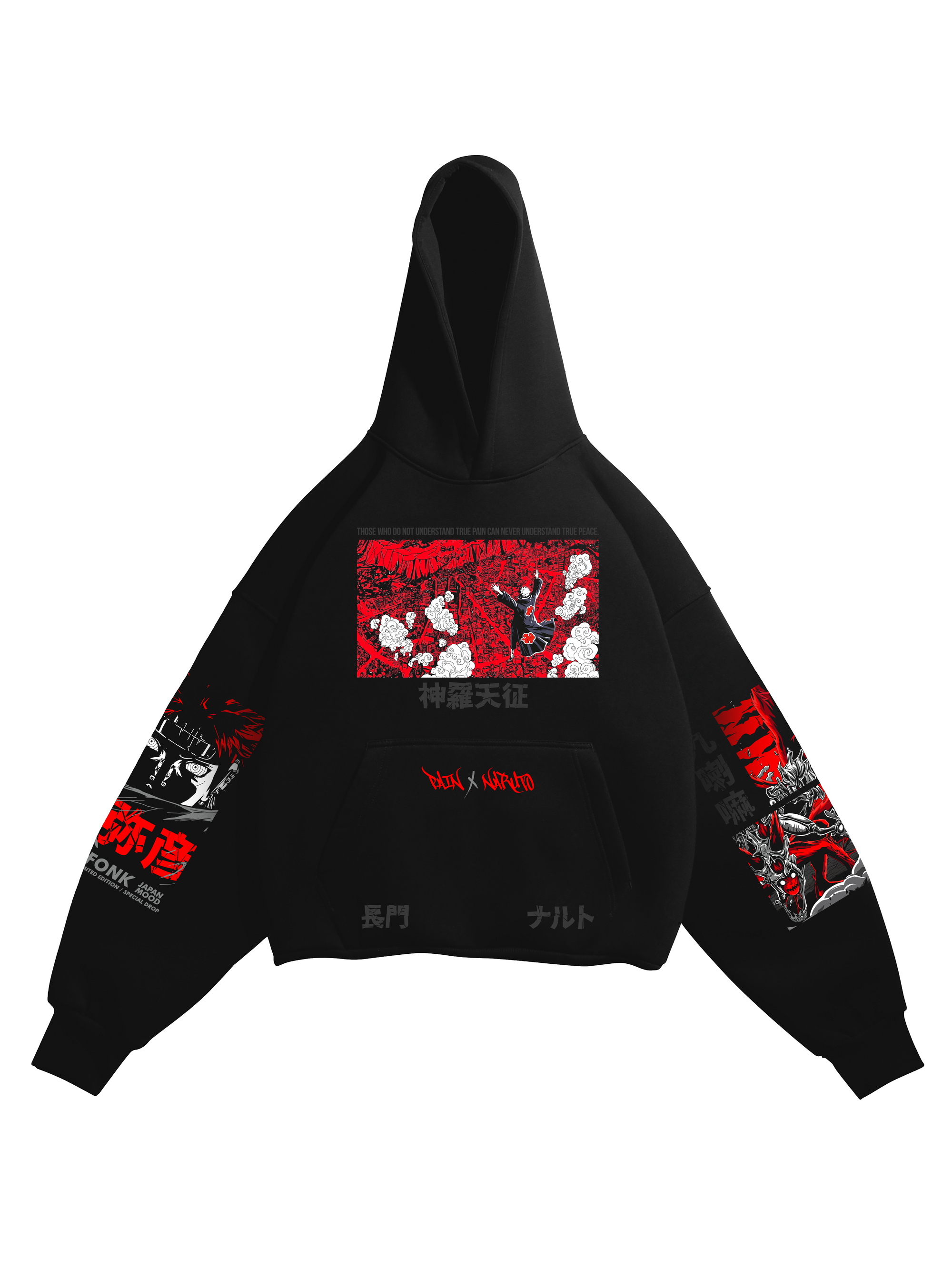 Hoodie Pain - Naruto anime, unisex, black