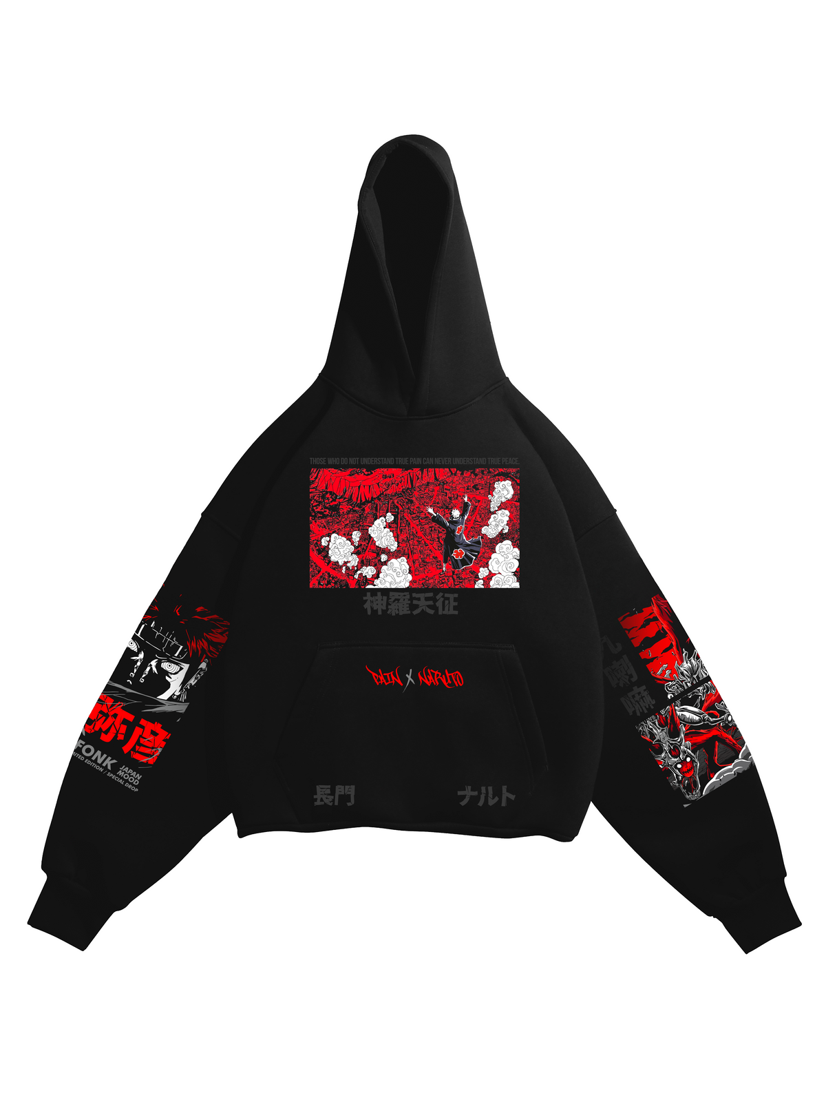 Hoodie Pain - Naruto anime, unisex, black