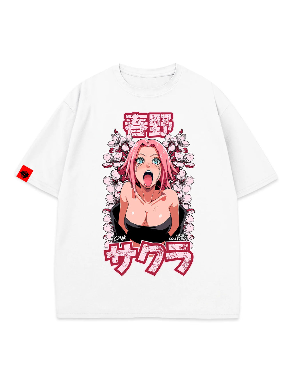 T-SHIRT Sakura - Naruto anime, unisex, white