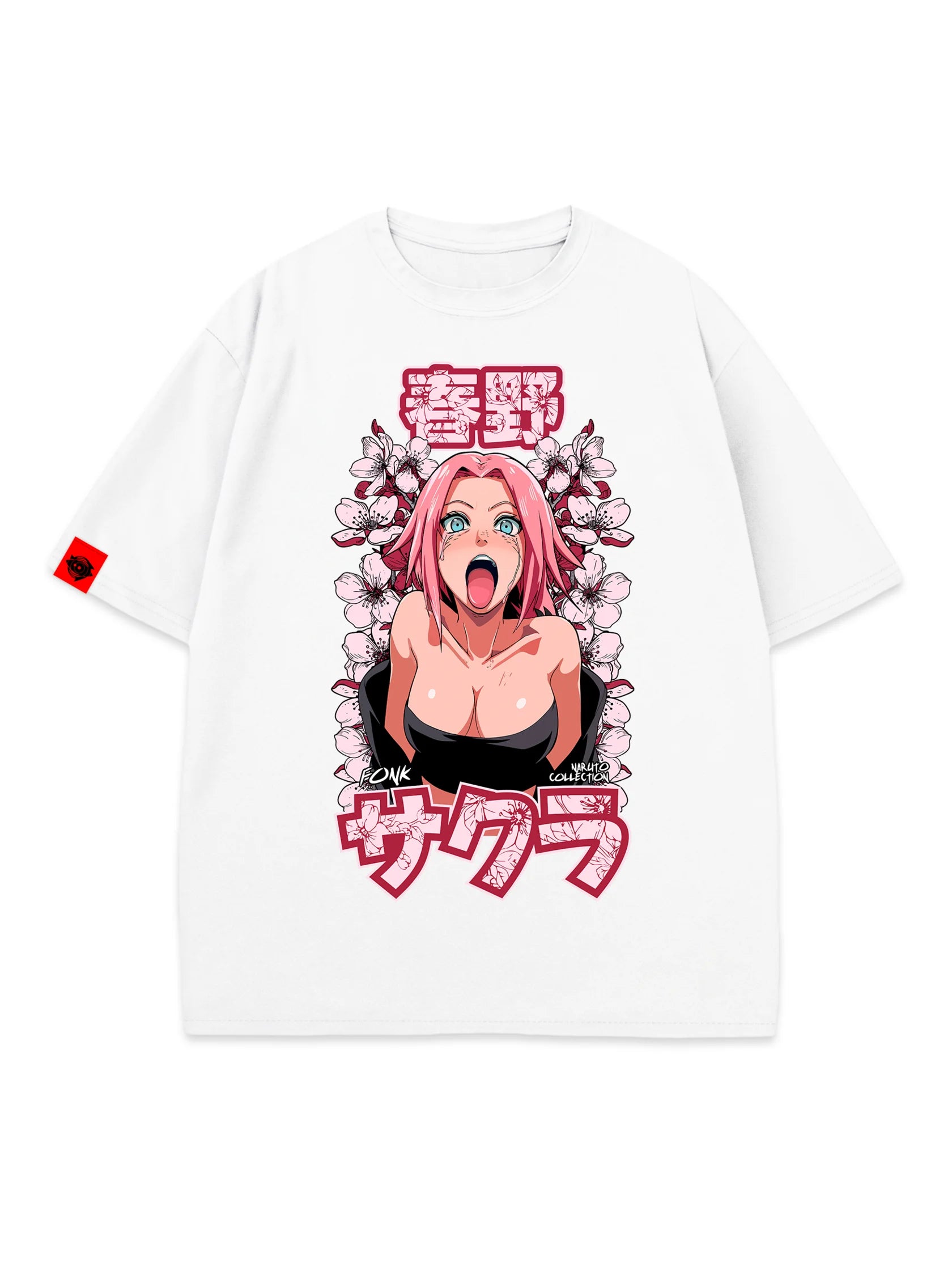 T-SHIRT Sakura - Naruto anime, unisex, white