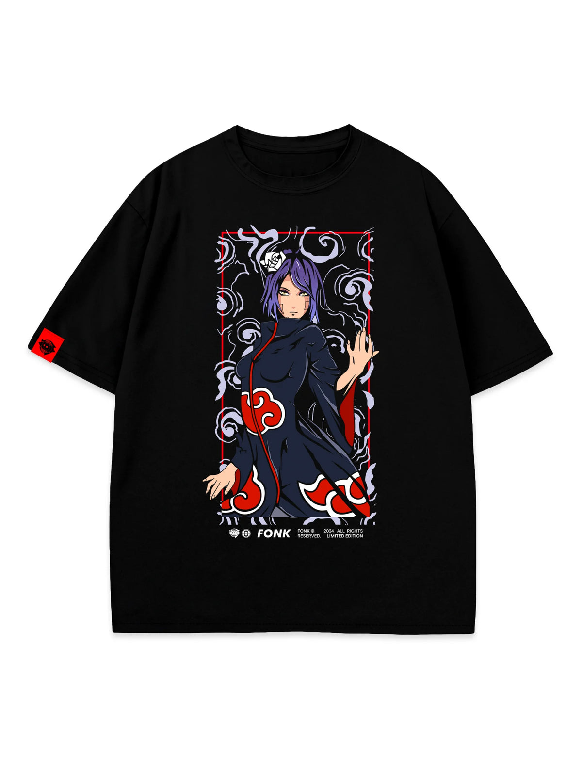 T-SHIRT Konan - Naruto anime, unisex, black