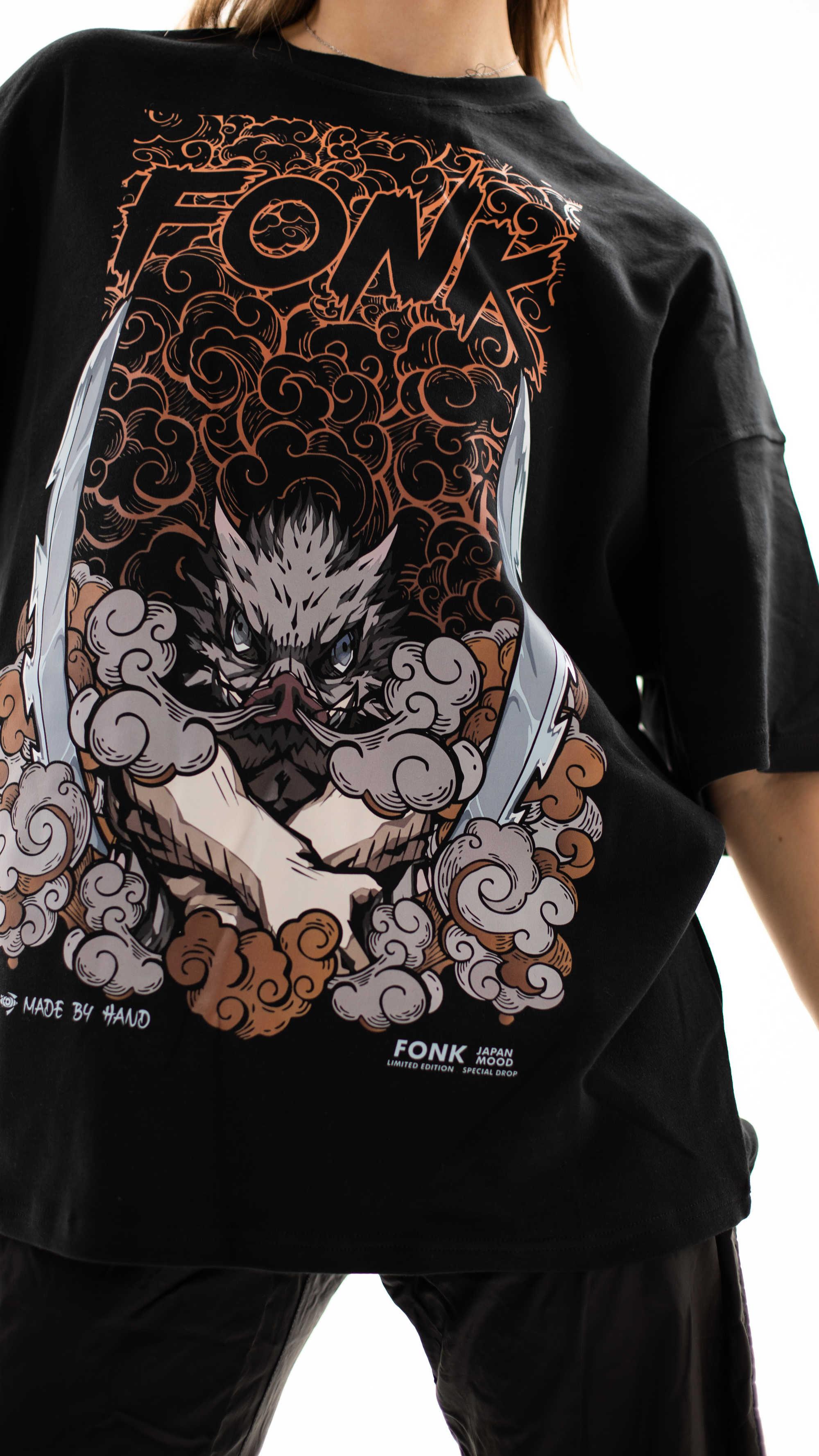 T-SHIRT Inosuke Hashibira - Demon Slayer, unisex, black