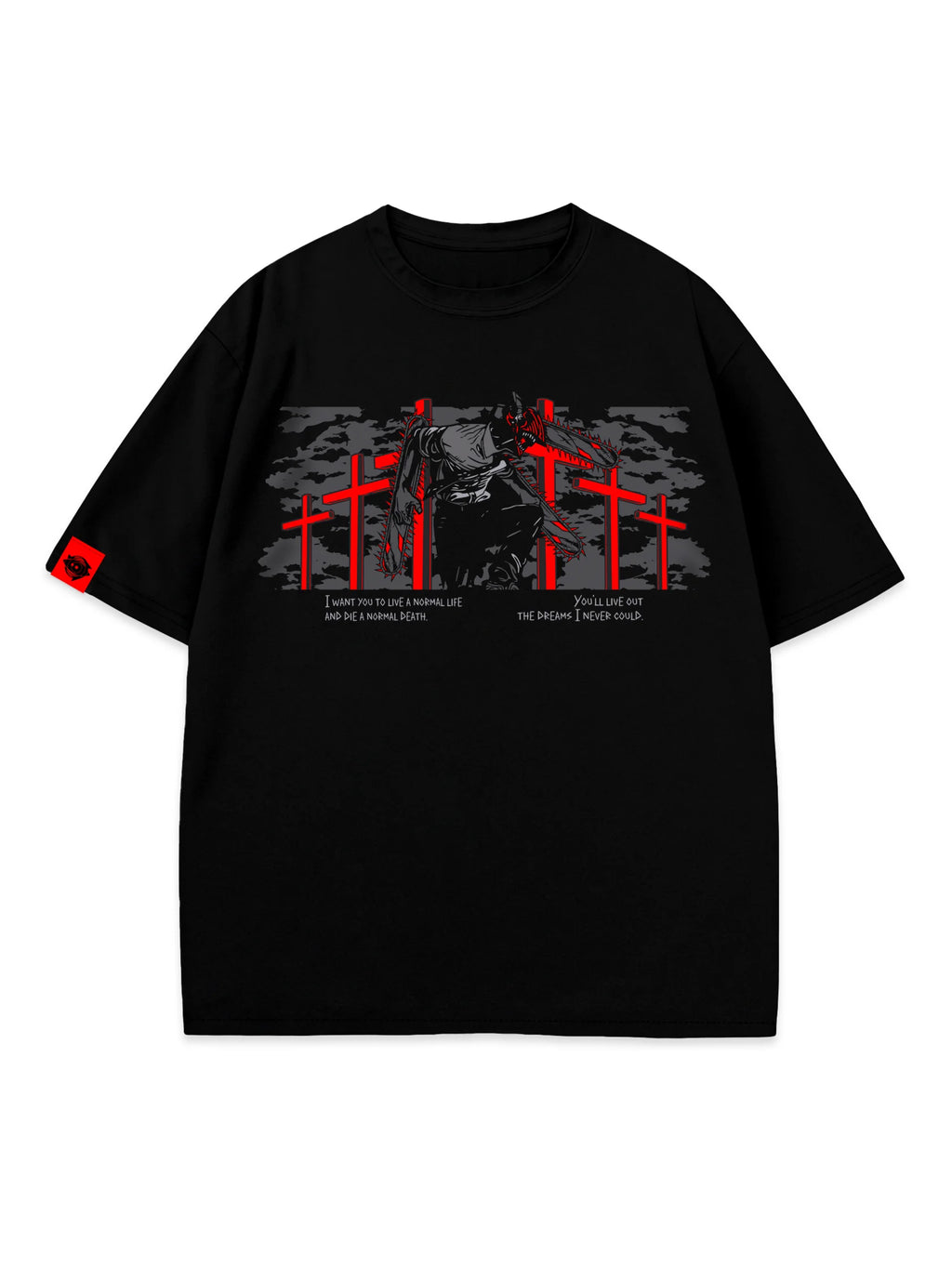 T-SHIRT Chainsaw - Chainsaw Man anime, unisex, black