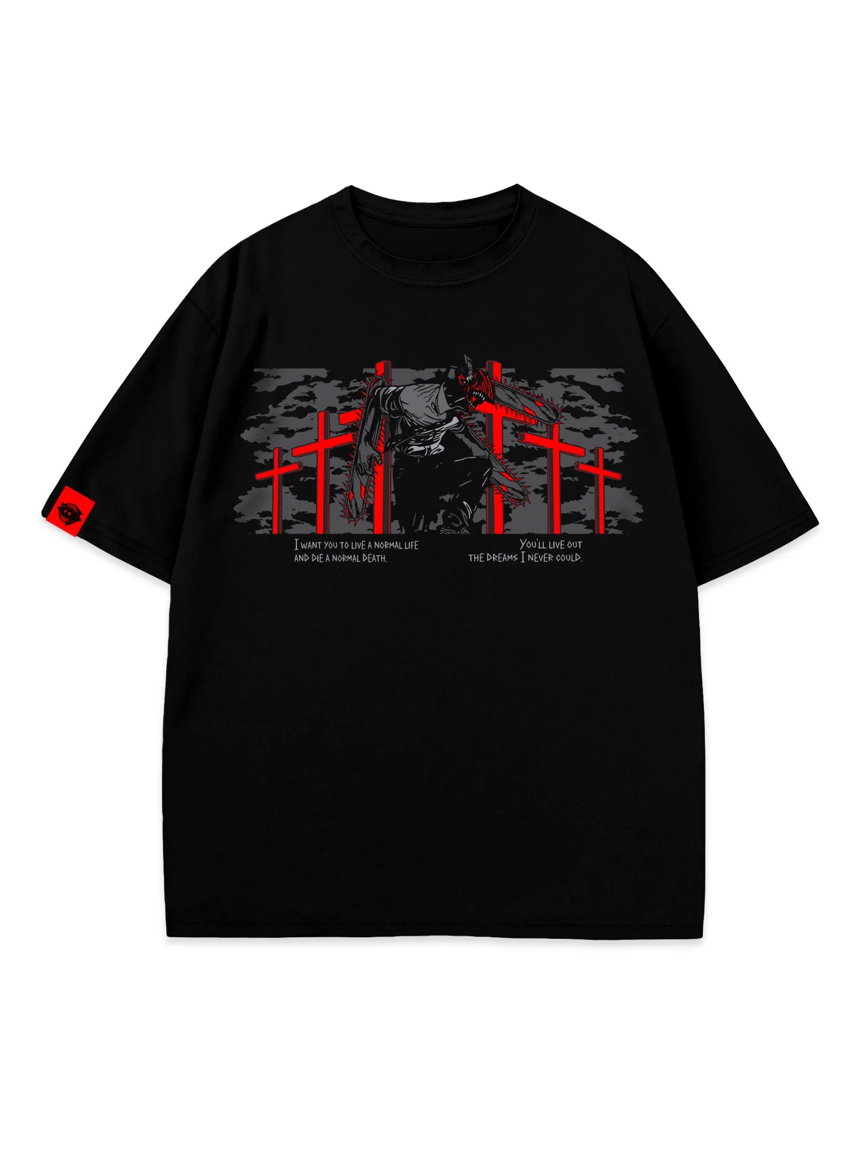 T-SHIRT Chainsaw - Chainsaw Man anime, unisex, black