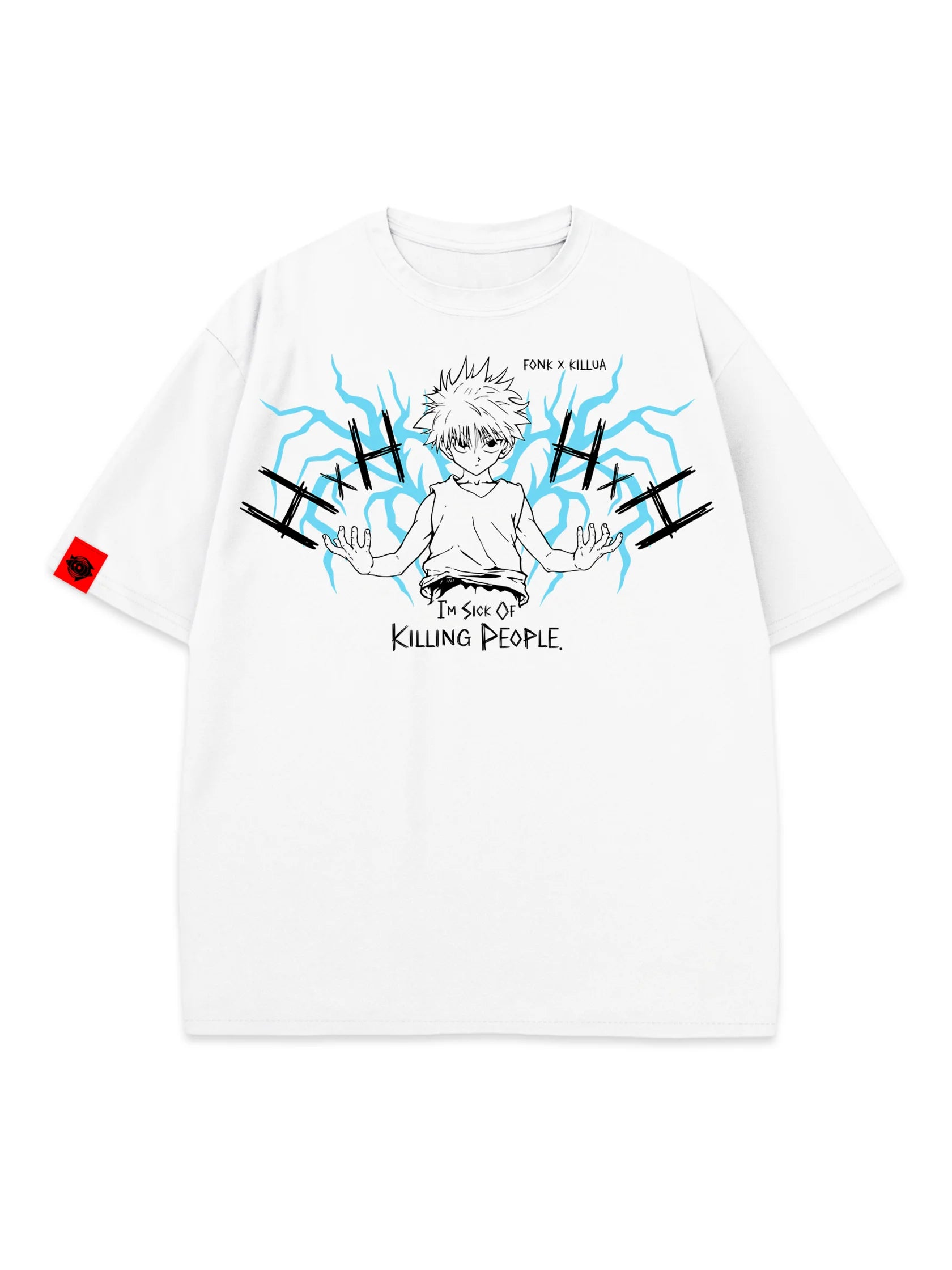 T-SHIRT Killua Zoldyck - Hunter x Hunter anime, unisex, white