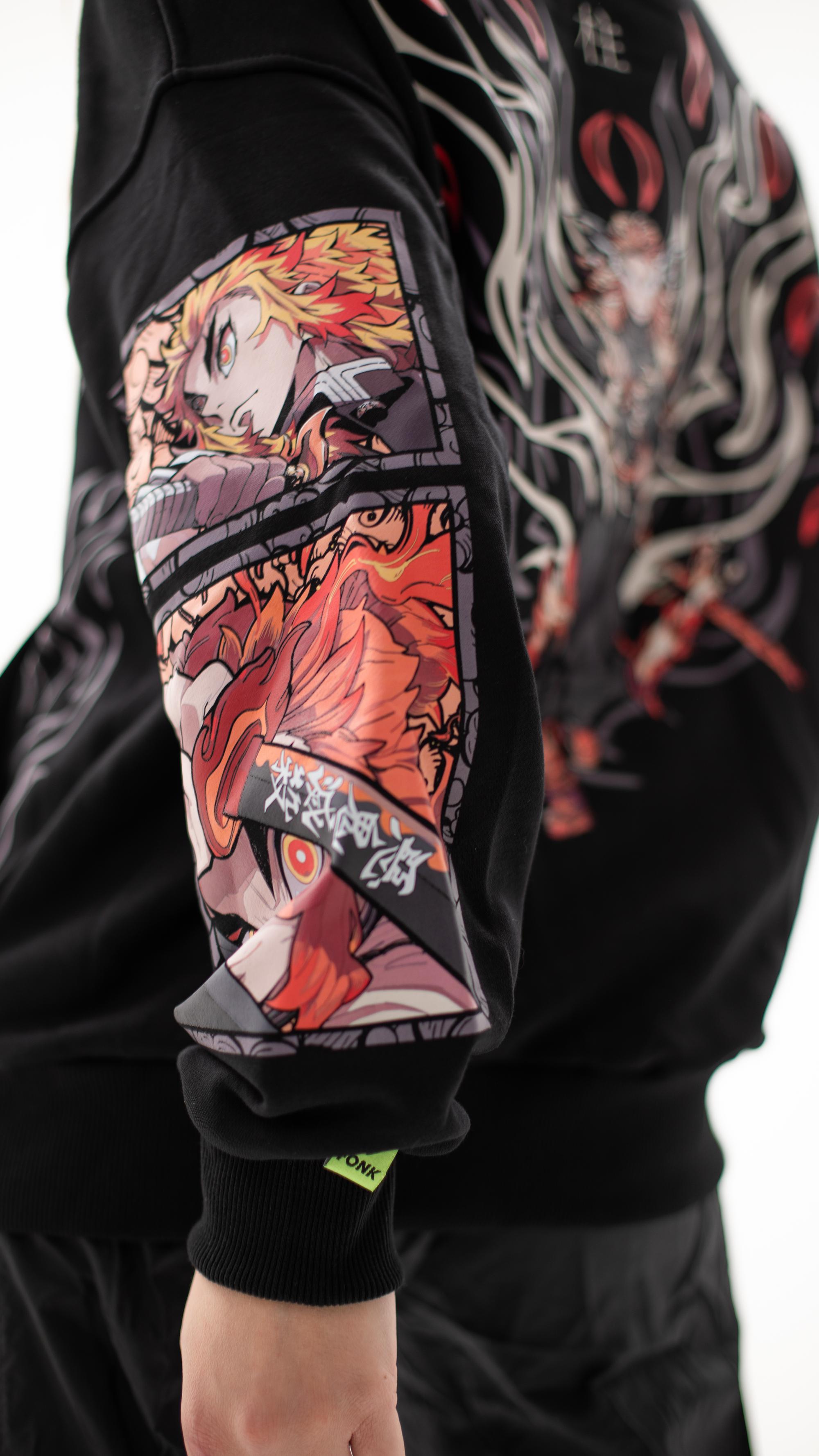 Hoodie Rengoku  - Demon Slayer anime, unisex, black