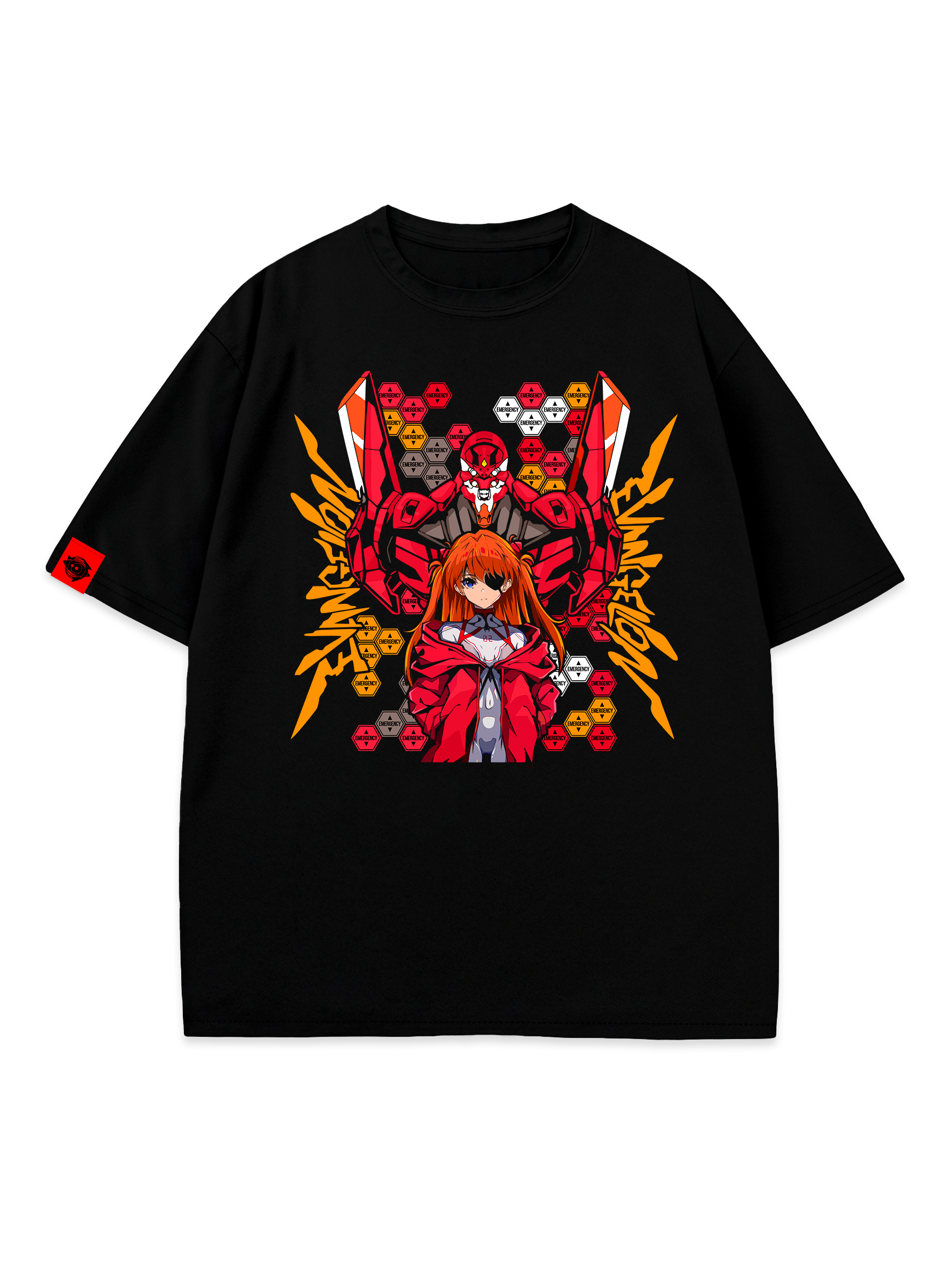 T-SHIRT Asuka Langley - Evangelion anime, unisex, black